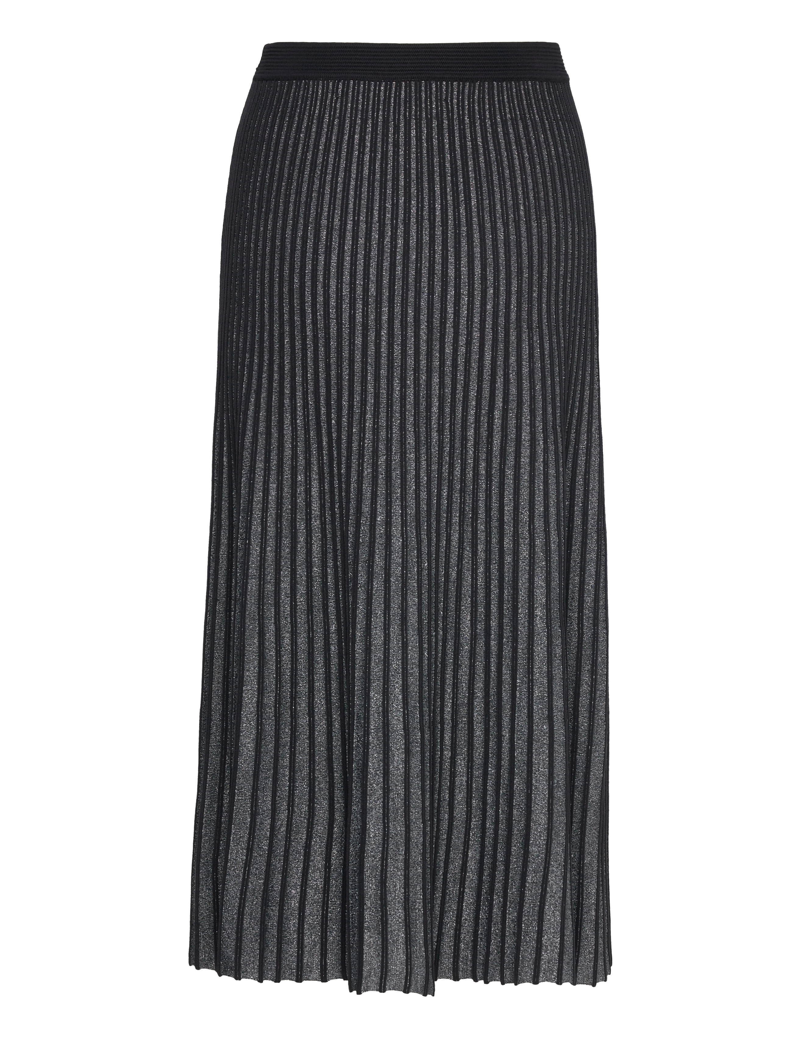 Karl Lagerfeld - PLEATED LUREX KNIT SKIRT - strikkede nederdele - black/silver - 1