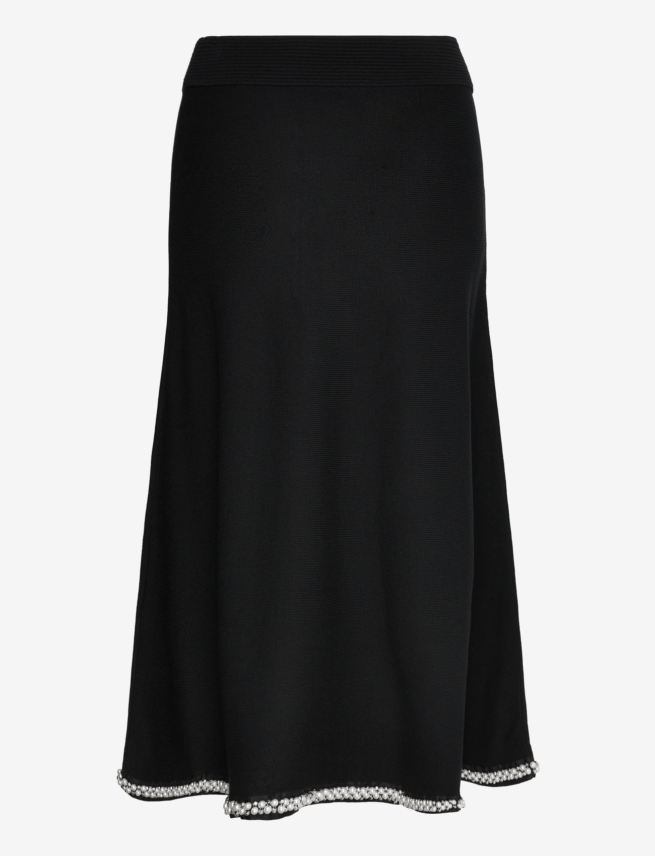 Karl Lagerfeld - A LINE PEARL KNIT SKIRT - black - 1