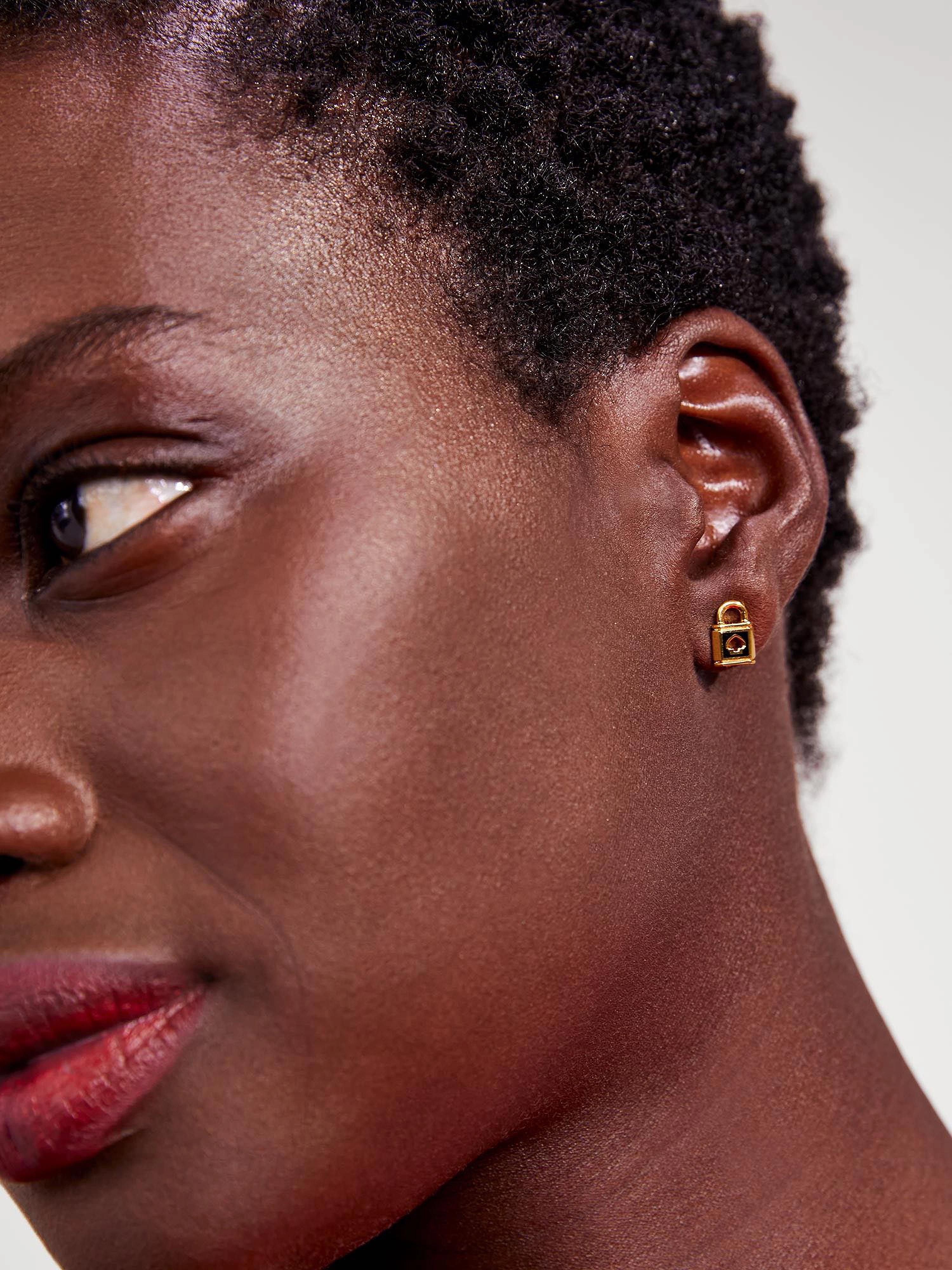 Kate Spade - enamel studs - black - 1