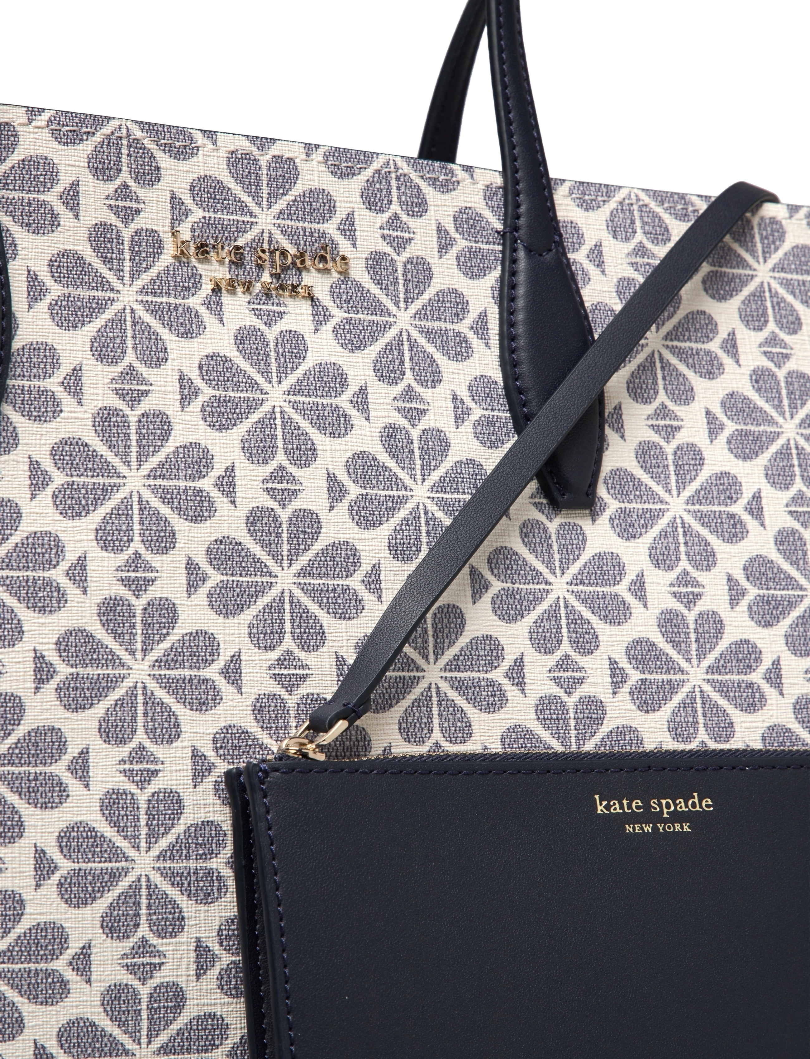 Kate Spade - SPADE FLOWER COATED CANVAS all day large tote - slate blue multi - 3