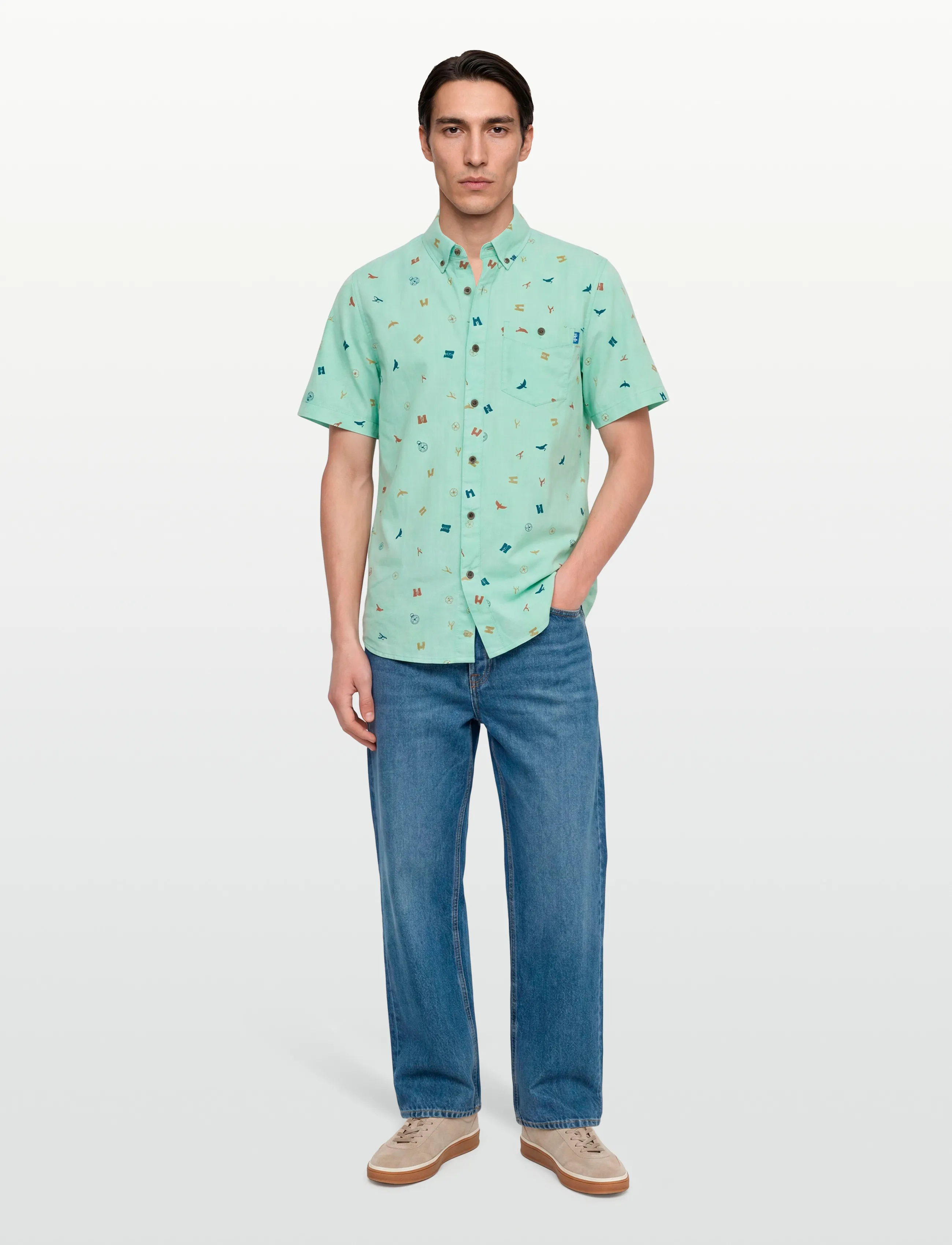 KAVU Juan, S, Shirts, Grün - Short-sleeved Männerswear