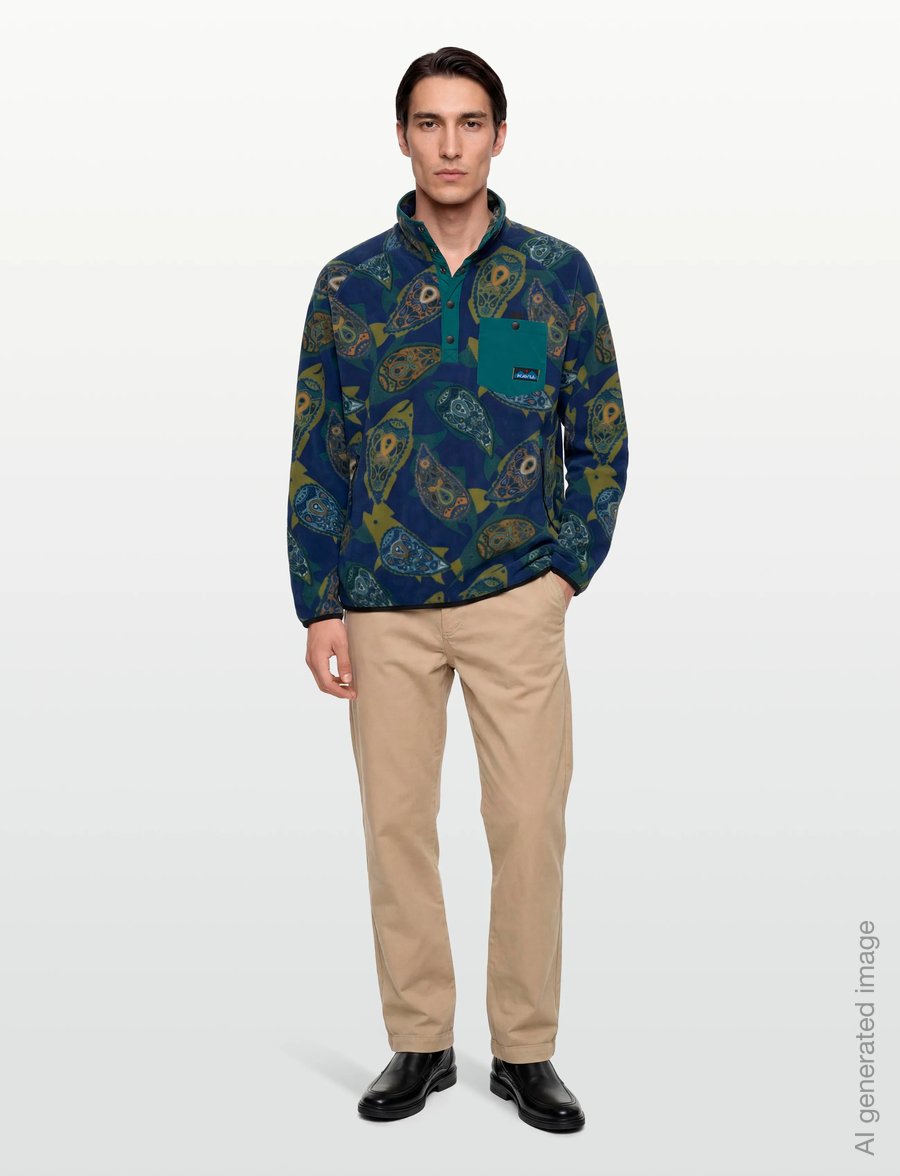 KAVU - Teannaway - fleece-pullover - summer fish - 0