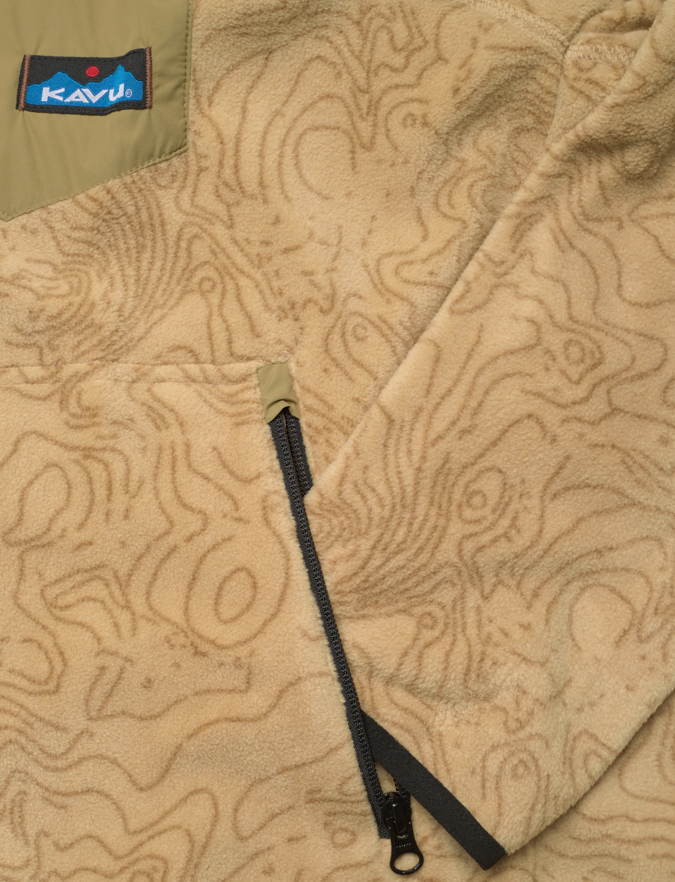 KAVU - Teannaway - fleece-pullover - terrain topo - 3