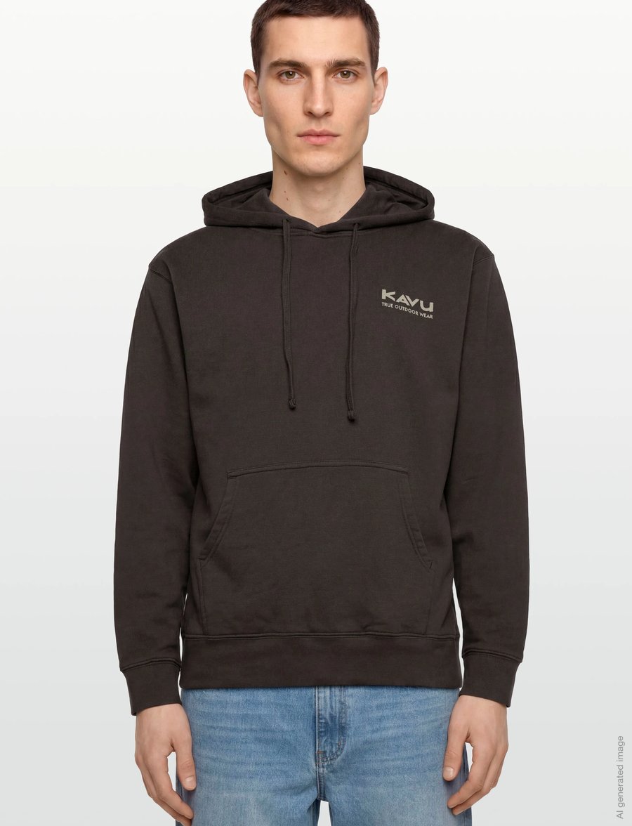 KAVU - KAVU Core Hoodie - hettupeysur - carbon black - 3