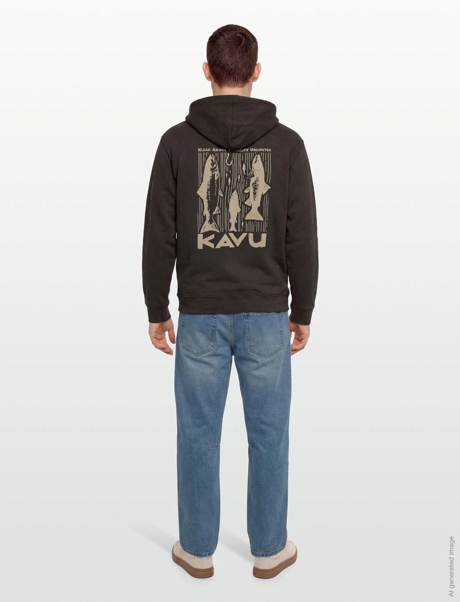 KAVU - KAVU Core Hoodie - hettupeysur - carbon black - 4