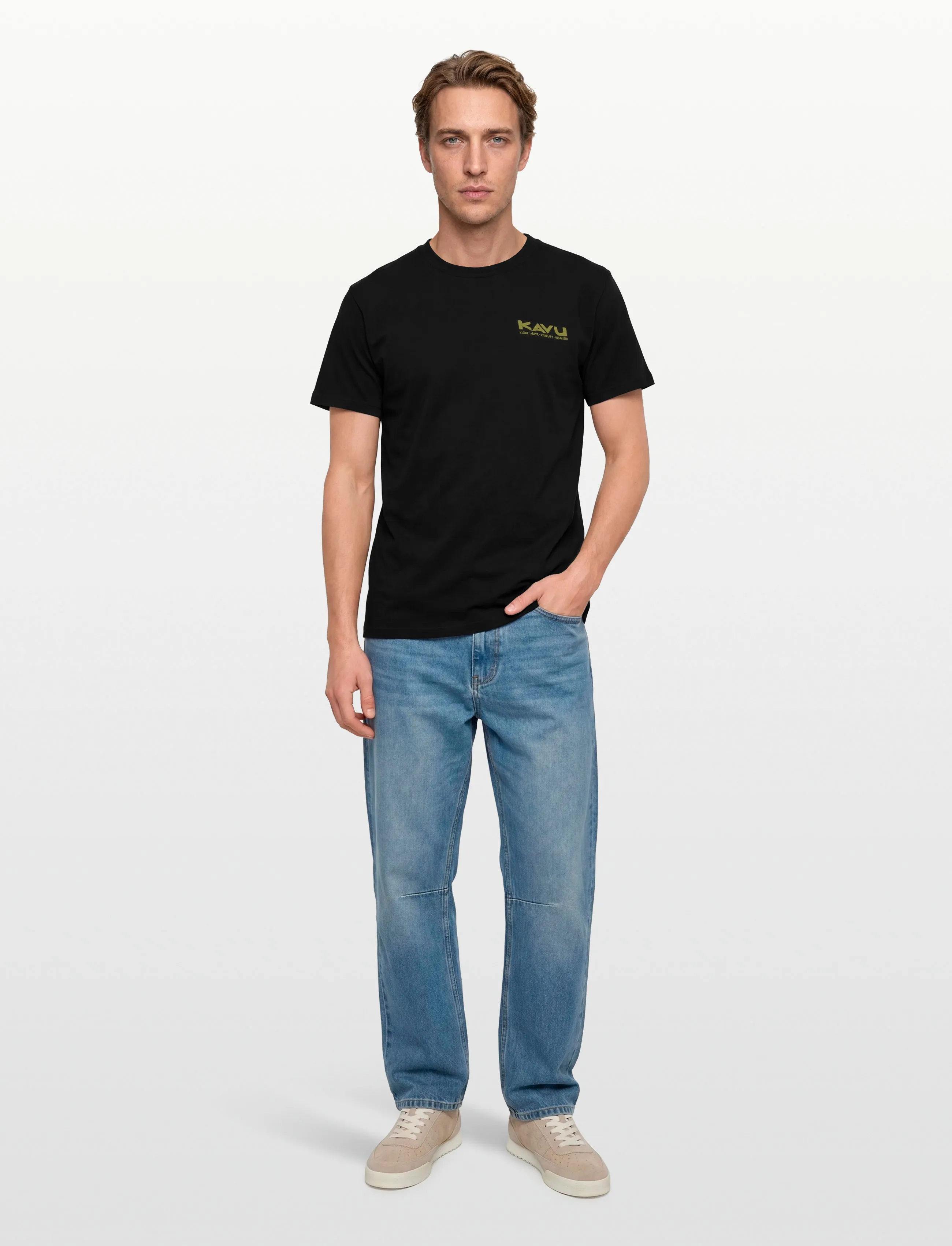 KAVU Paddle Out, M, Black, T-Shirts > Kortærmede, Herre
