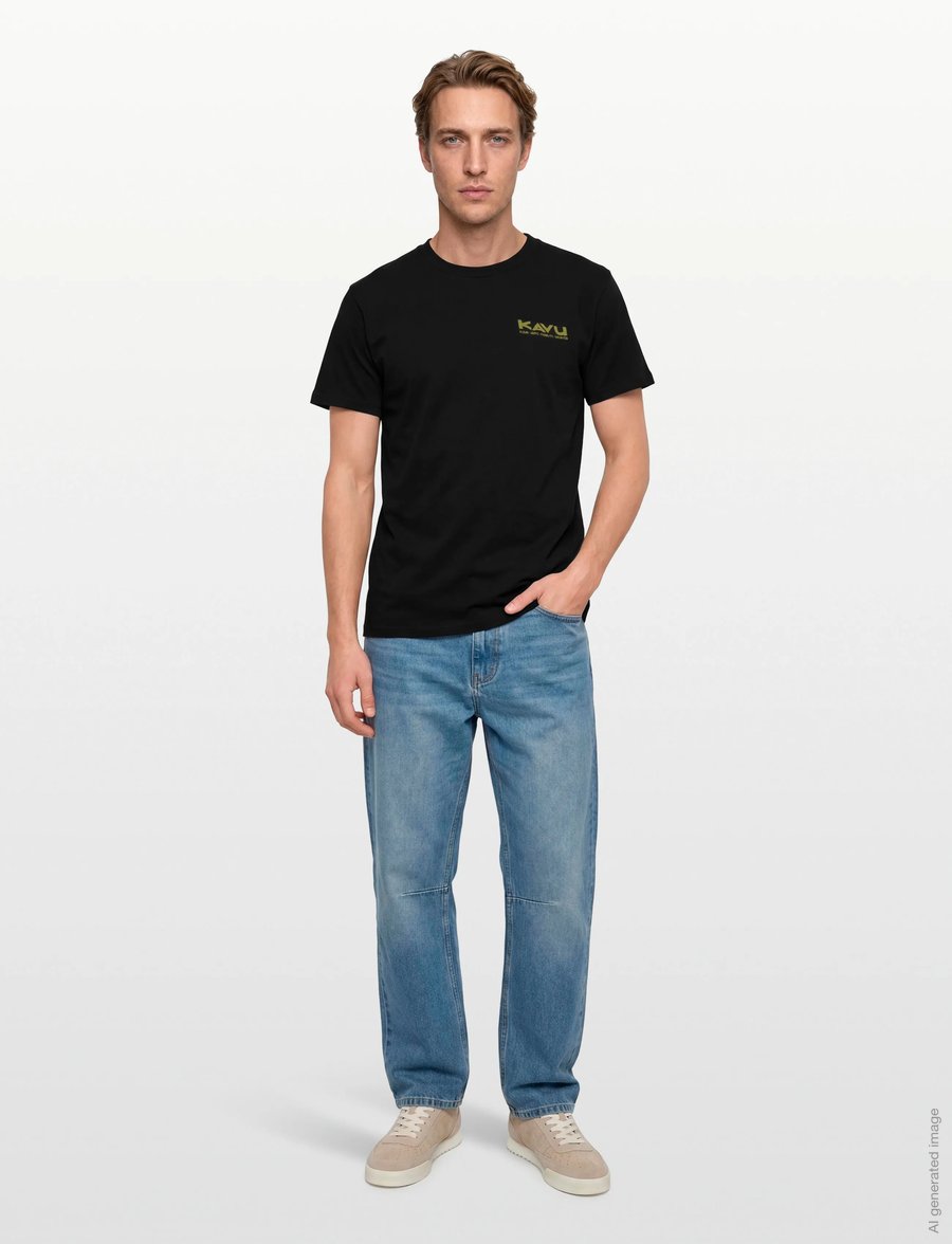 KAVU - Paddle Out - kortærmede t-shirts - black - 0