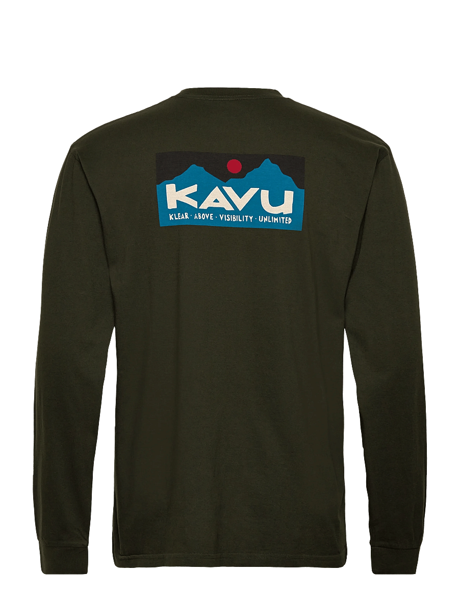 KAVU - LS Etch Art - long-sleeved t-shirts - rosin - 1