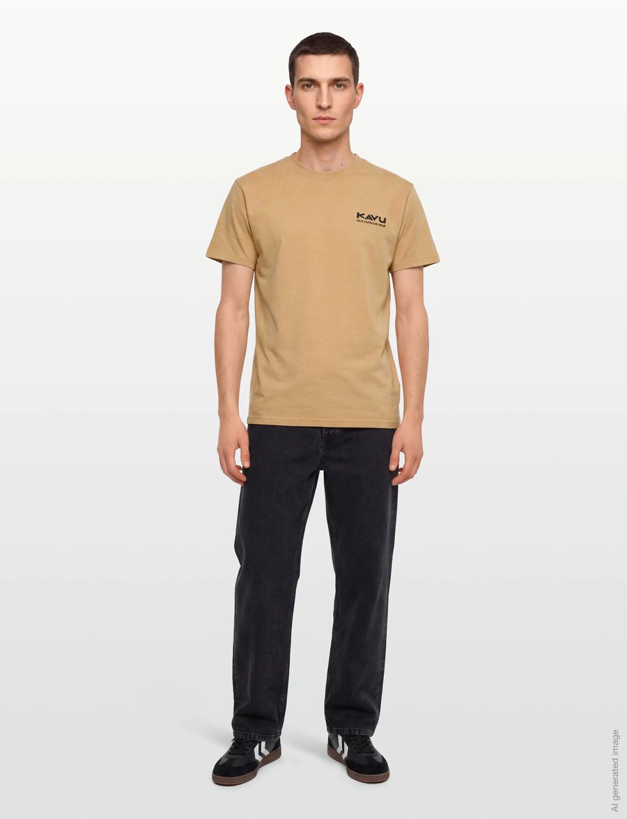 KAVU - Let It Rip - lühikeste varrukatega t-särgid - classic beige - 0