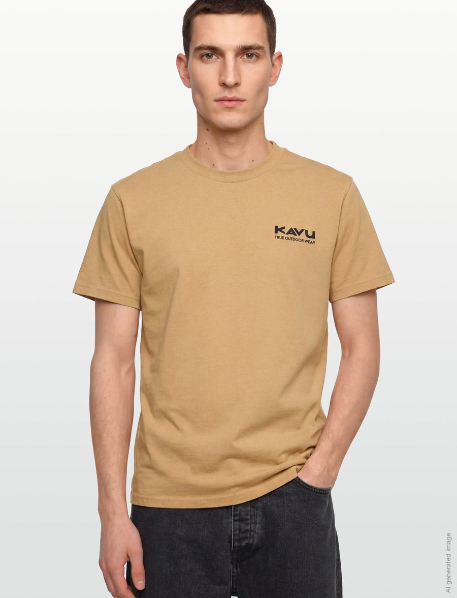 KAVU - Let It Rip - lühikeste varrukatega t-särgid - classic beige - 3