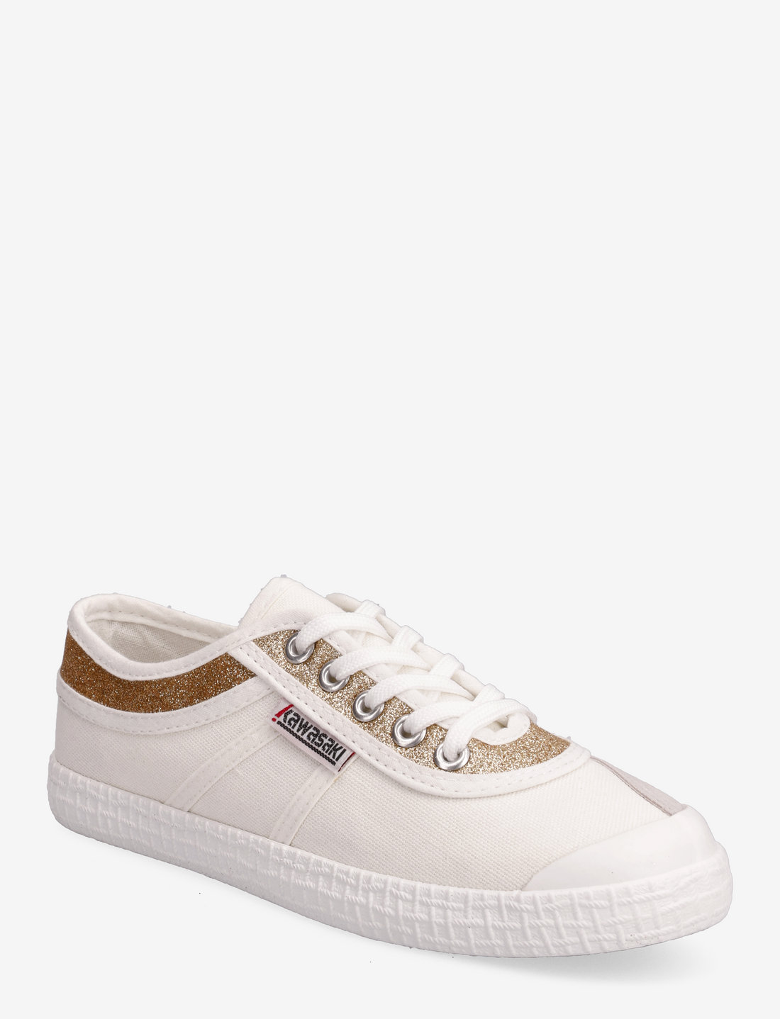 Gold glitter top canvas shoes