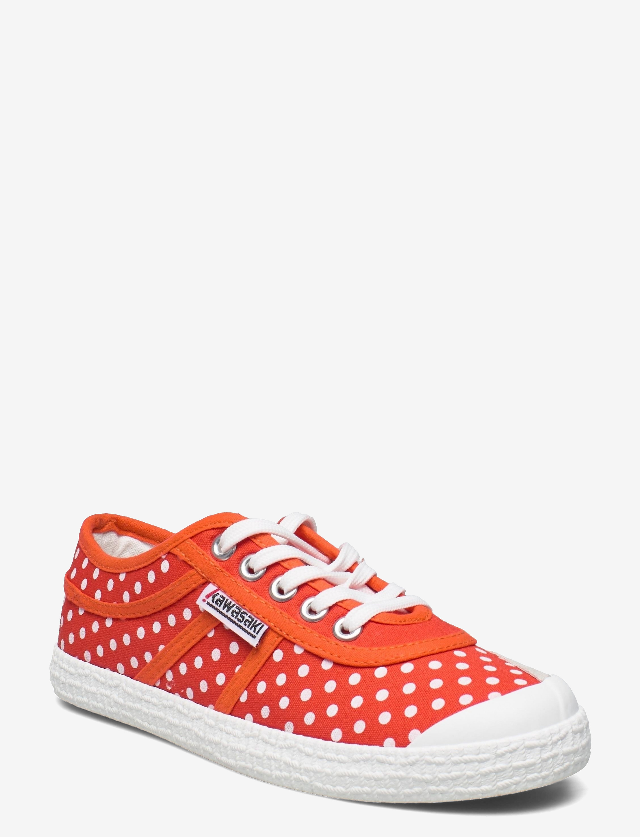 Kawasaki Kawasaki Polka Canvas Shoe - Sko - RED / orange