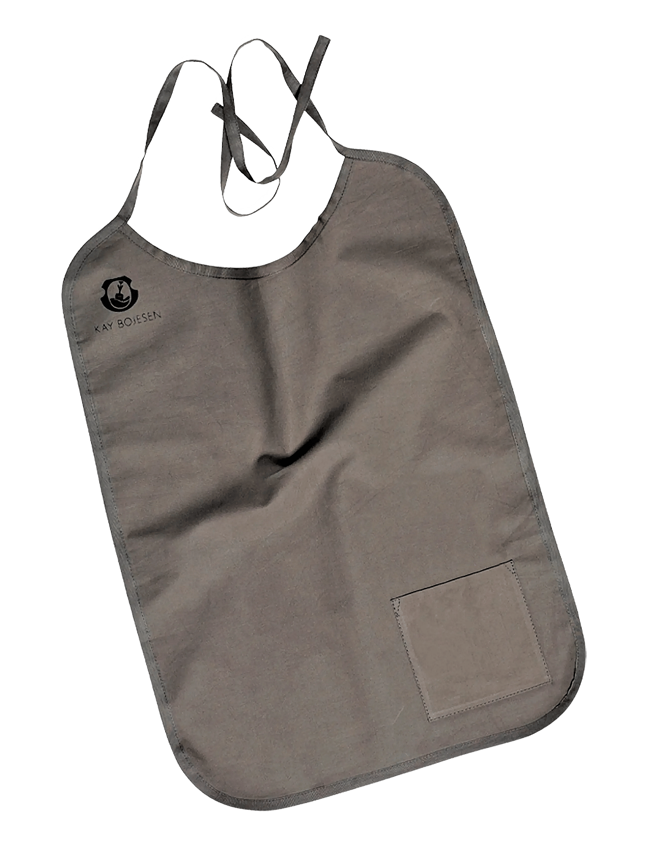 Bib, grey, cotton