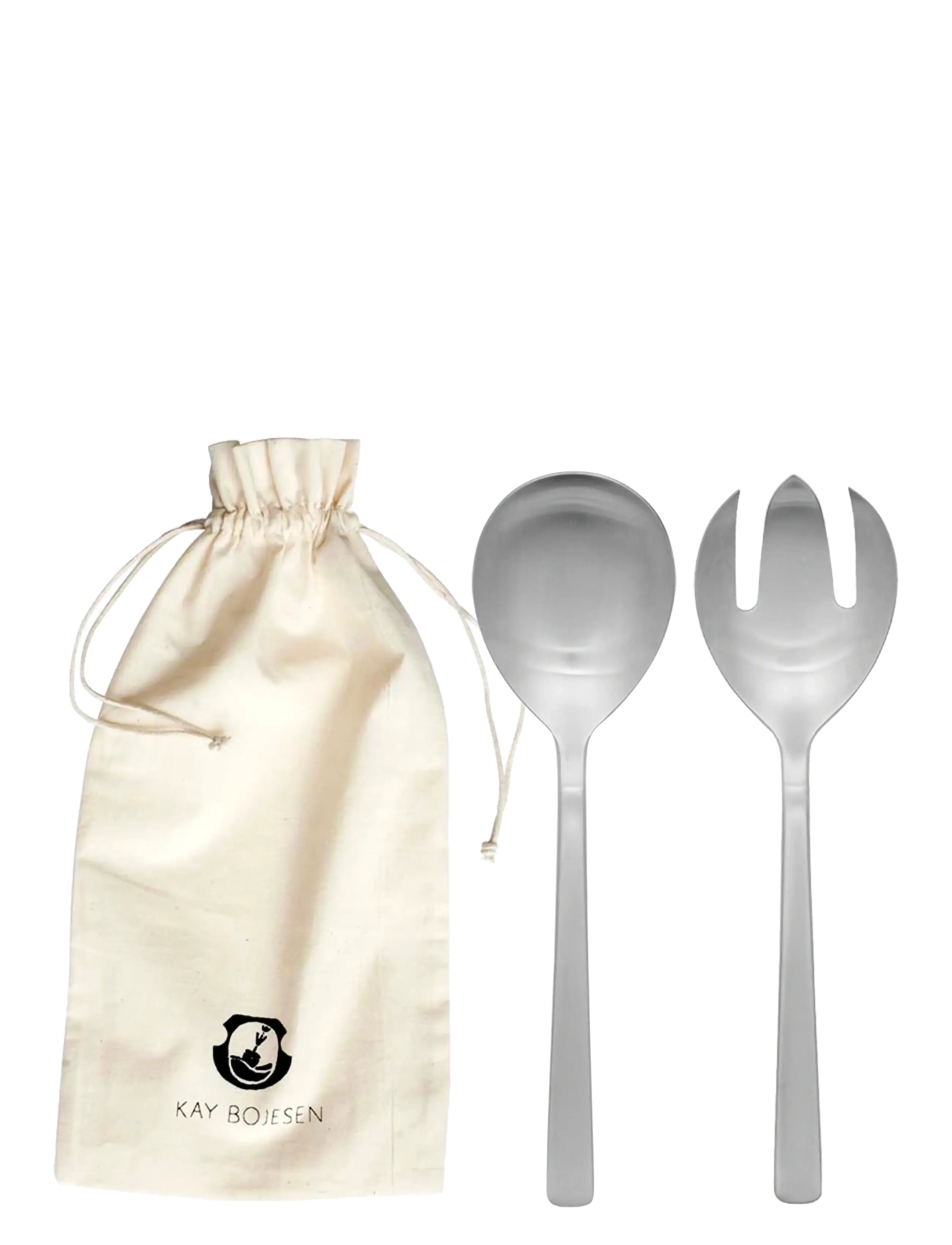 Kay Bojesen Salatsæt, 2 Dele, Serving Ske, Sølv, Str: ONE SIZE