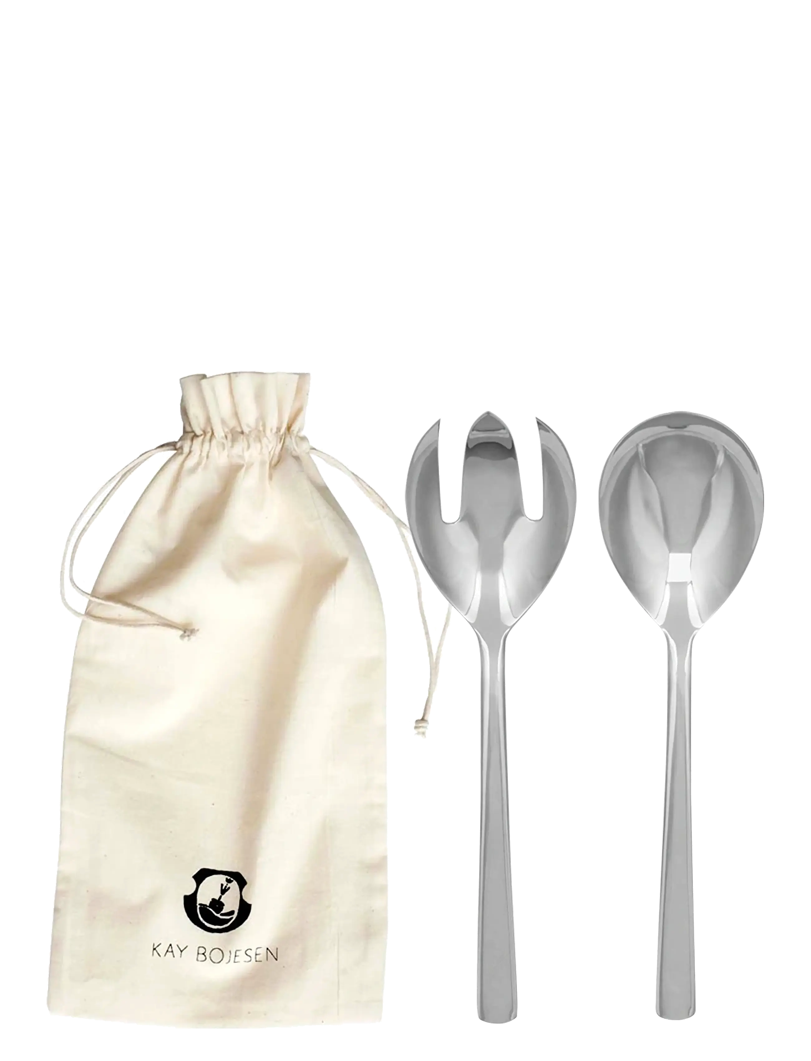 Kay Bojesen Salatsæt, 4 Pcs Pack, One Size, Silver, Bestik > Salatbestik, Unisex
