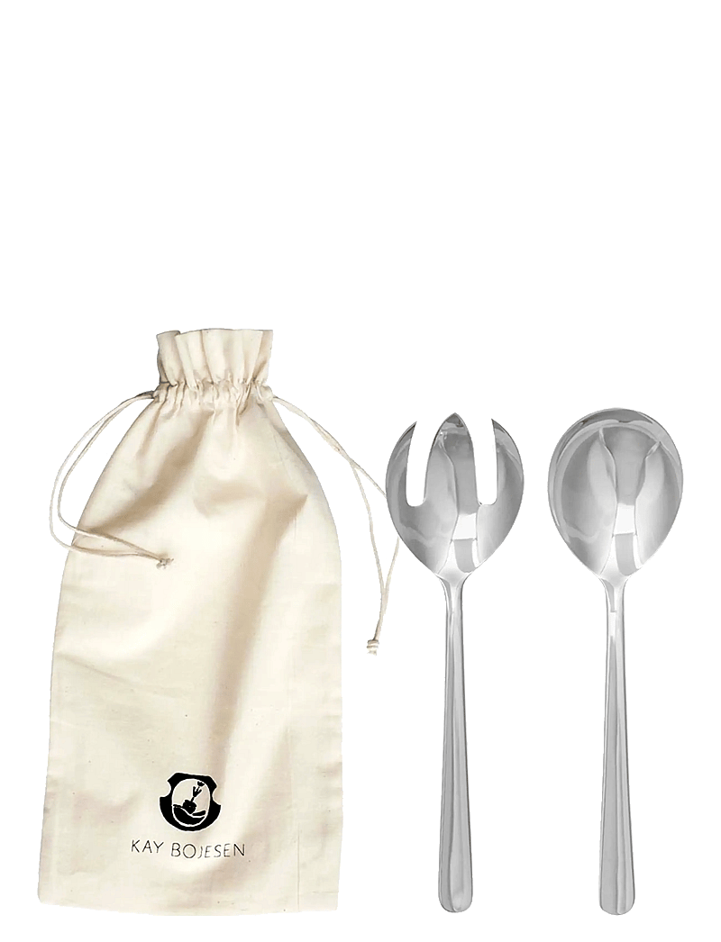 Kay Bojesen - Salad servers, 2 pcs, Polished steel, Grand Prix - salatilusikad - steel - 0