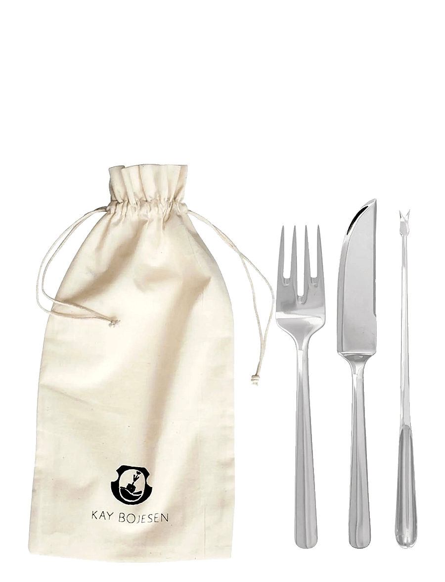 Kay Bojesen - Fish set, 6 pcs, Polished steel, Grand Prix - meeresfrüchte-besteck-sets - steel - 0