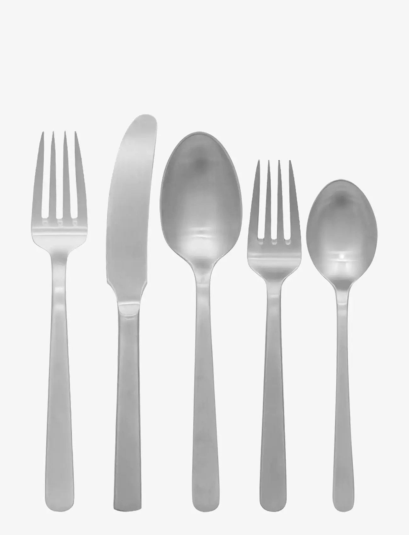 Kay Bojesen - Cutlery set, 5 pcs, Matte steel, Grand Prix - cutlery sets - steel - 0