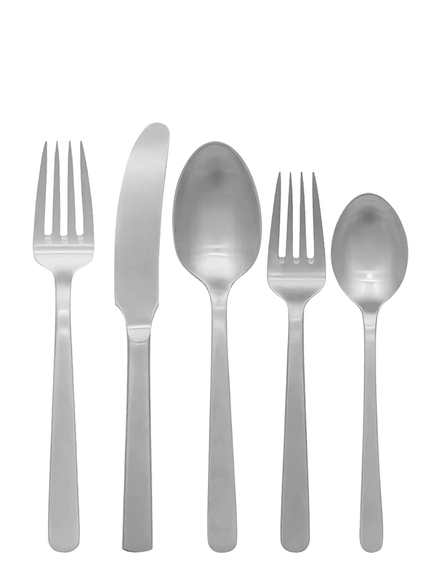 Kay Bojesen - Cutlery set, 5 pcs, Matte steel, Grand Prix - bestecksets - steel - 0