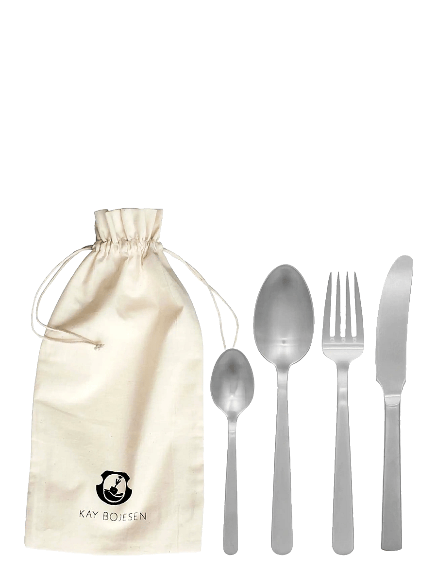 Kay Bojesen - Cutlery set, 4 pcs, Matte steel, Grand Prix - steel - 1