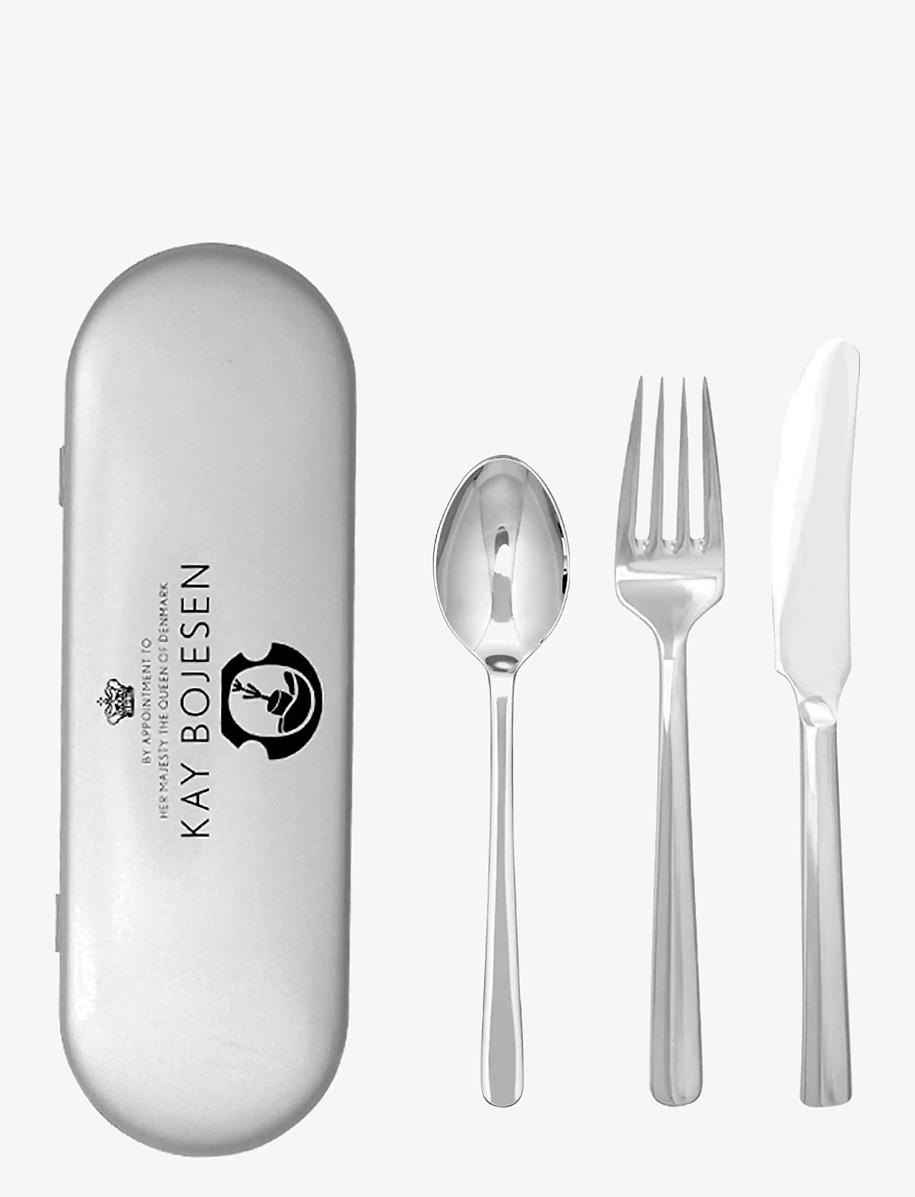 Kay Bojesen - Travel set, 3 pcs, Polished steel, Grand Prix - söögiriistakomplektid - steel - 0