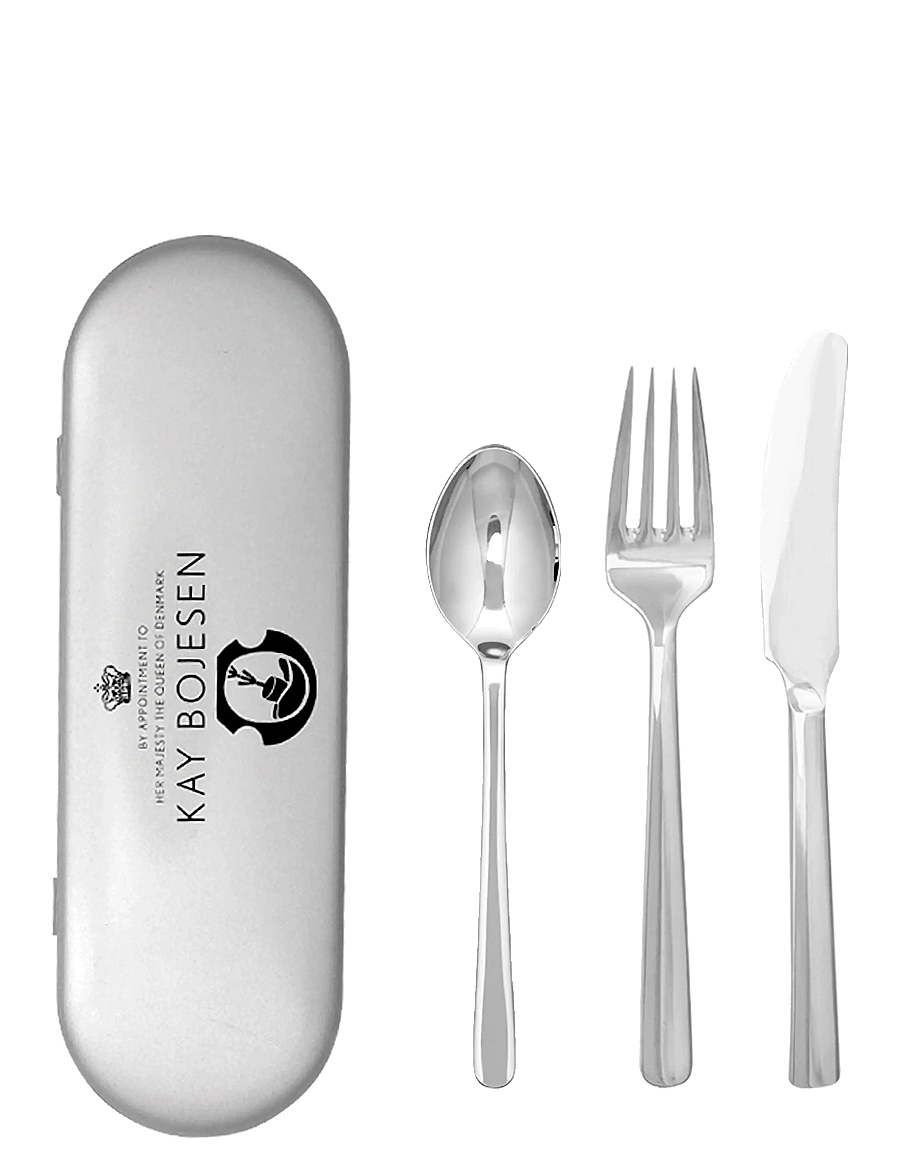 Kay Bojesen - Travel set, 3 pcs, Polished steel, Grand Prix - bestecksets - steel - 1
