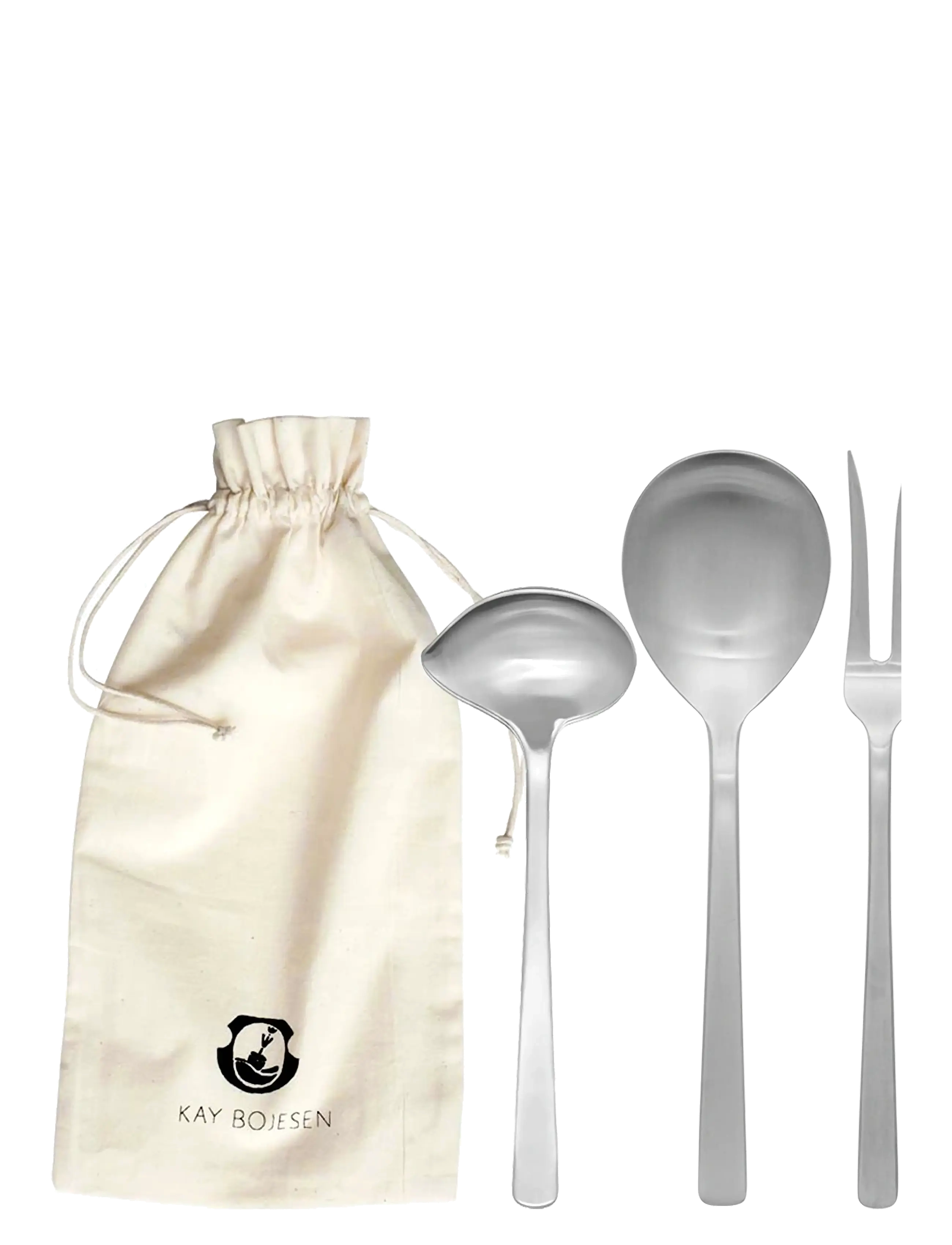 Kay Bojesen Serveringssæt, 3 Dele, One Size, Spoons, Silber - Serving Homeware