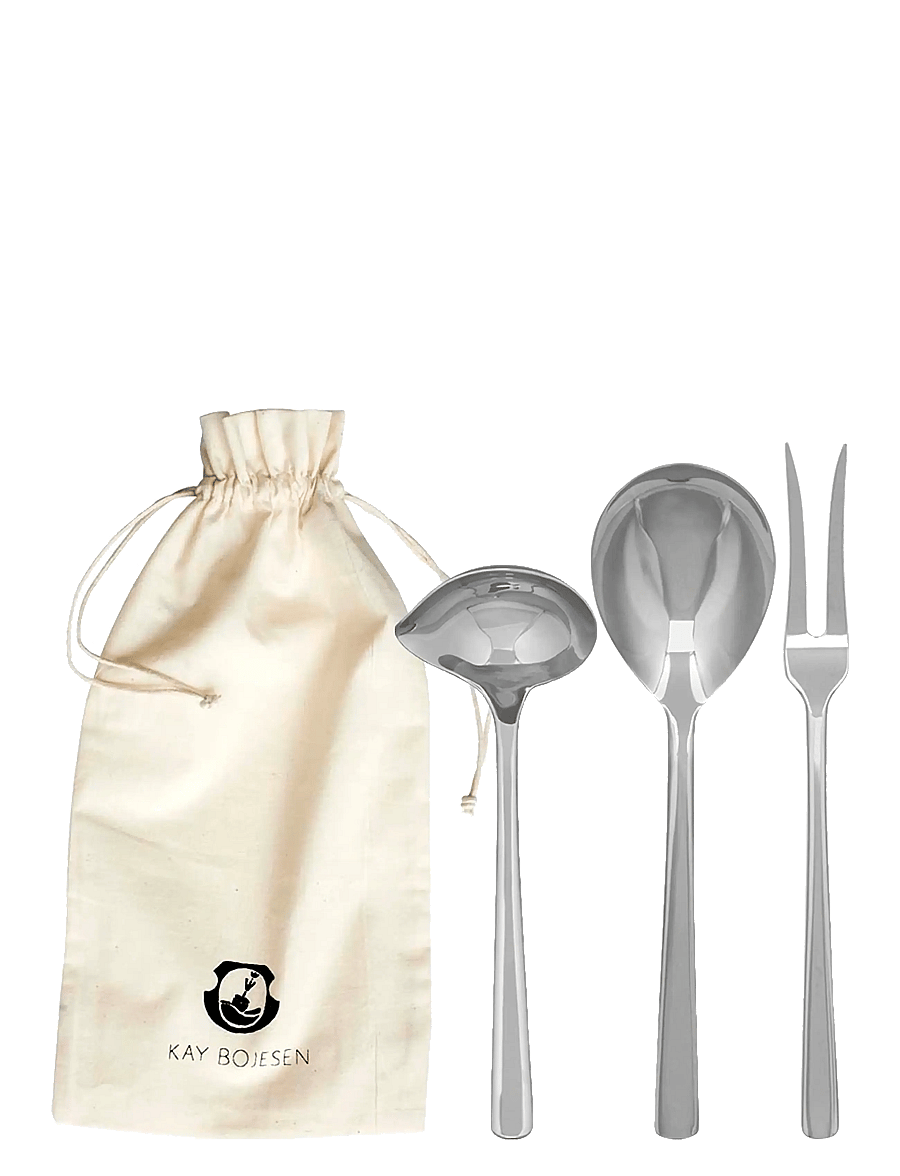 Kay Bojesen - Serving set, 3 pcs, Polished steel, Grand Prix - serveerimislusikad - steel - 0