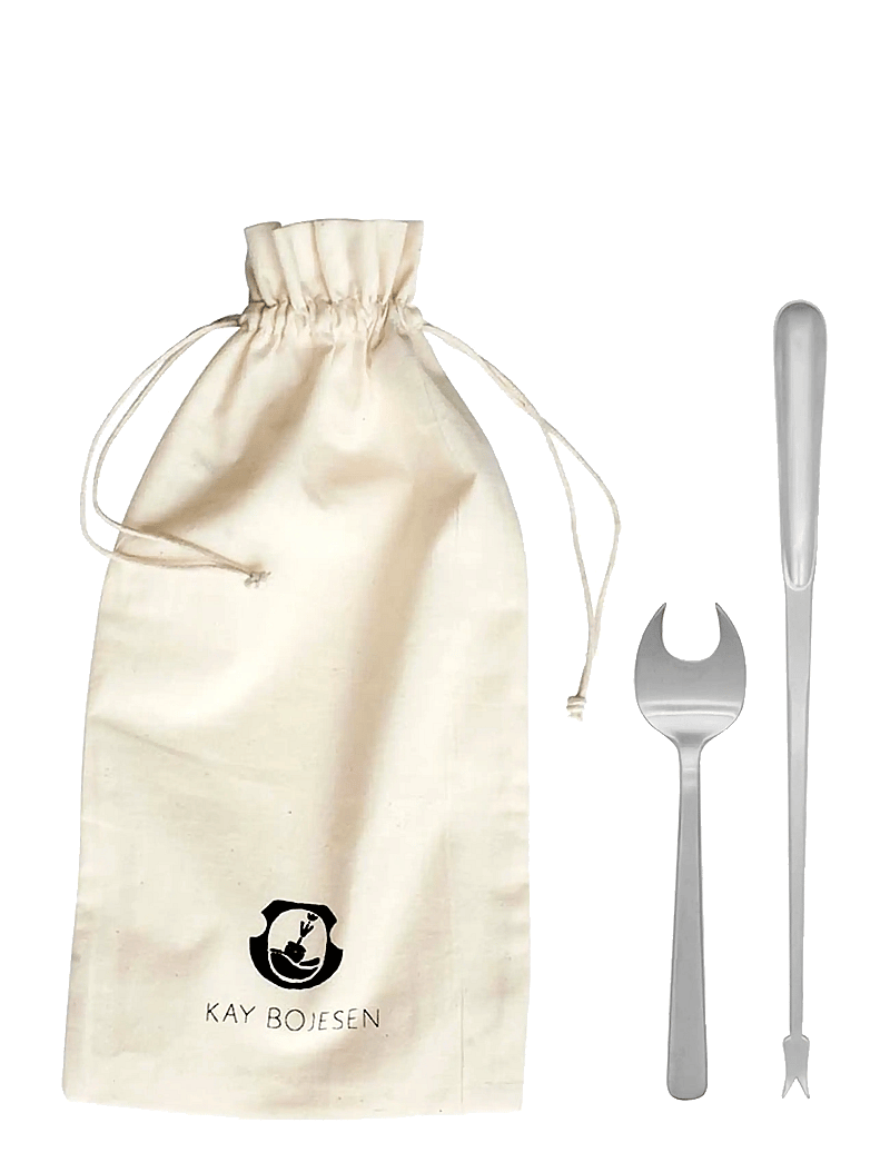 Kay Bojesen - Shellfish set, 8 pcs, Matte steel, Grand Prix - mereandide söögiriistade komplektid - steel - 0