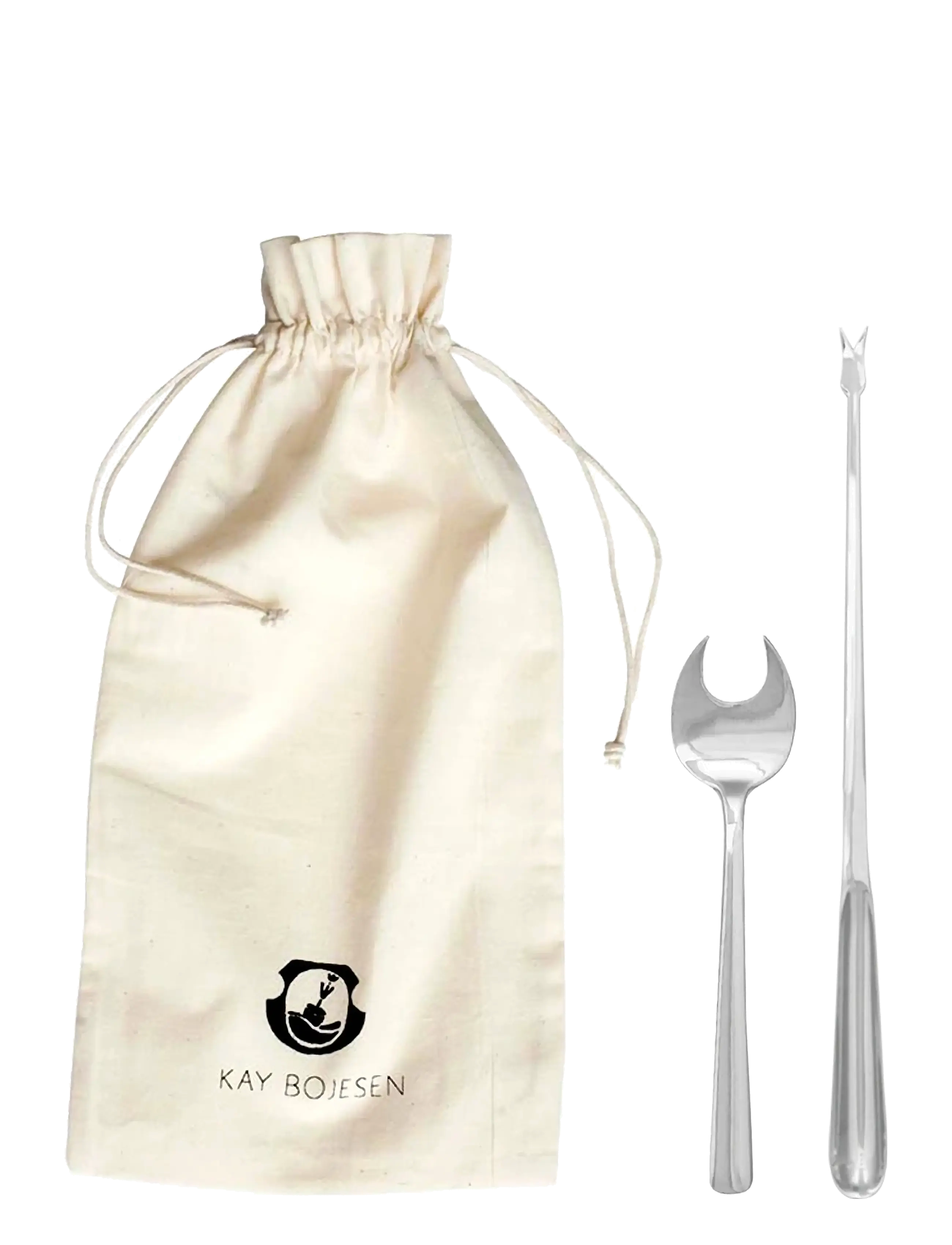 Kay Bojesen Skaldyrssæt, 8 Dele, One Size, Cutlery, Silber - Seafood Cutlery Sets, Homeware