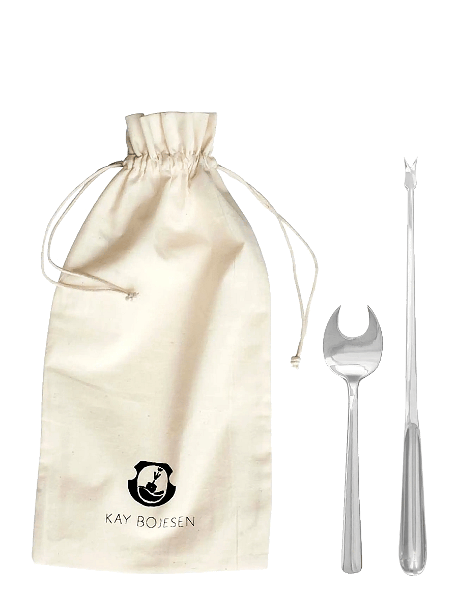 Kay Bojesen - Shellfish set, 8 pcs, Polished steel, Grand Prix - mereandide söögiriistade komplektid - steel - 0