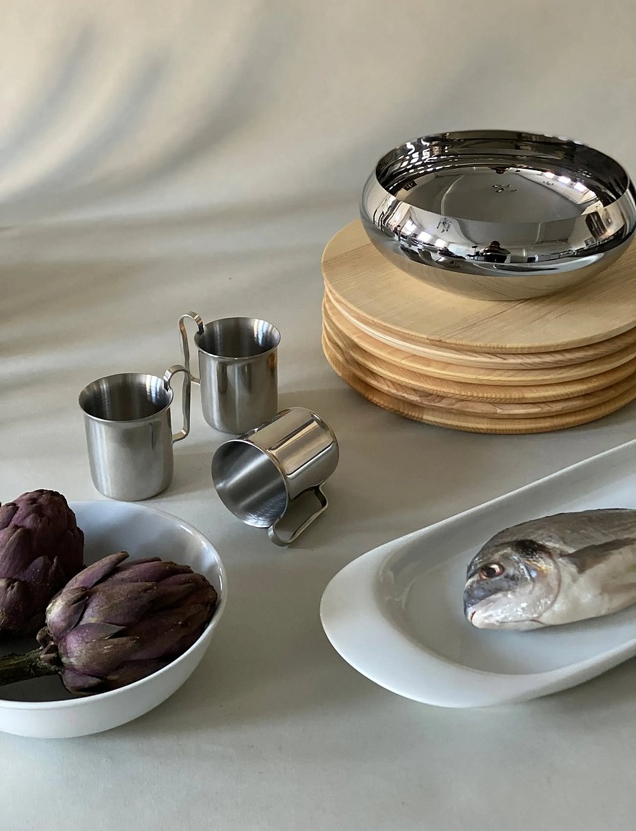 Kay Bojesen - Dish, steel, WING, - kandikud - white - 1