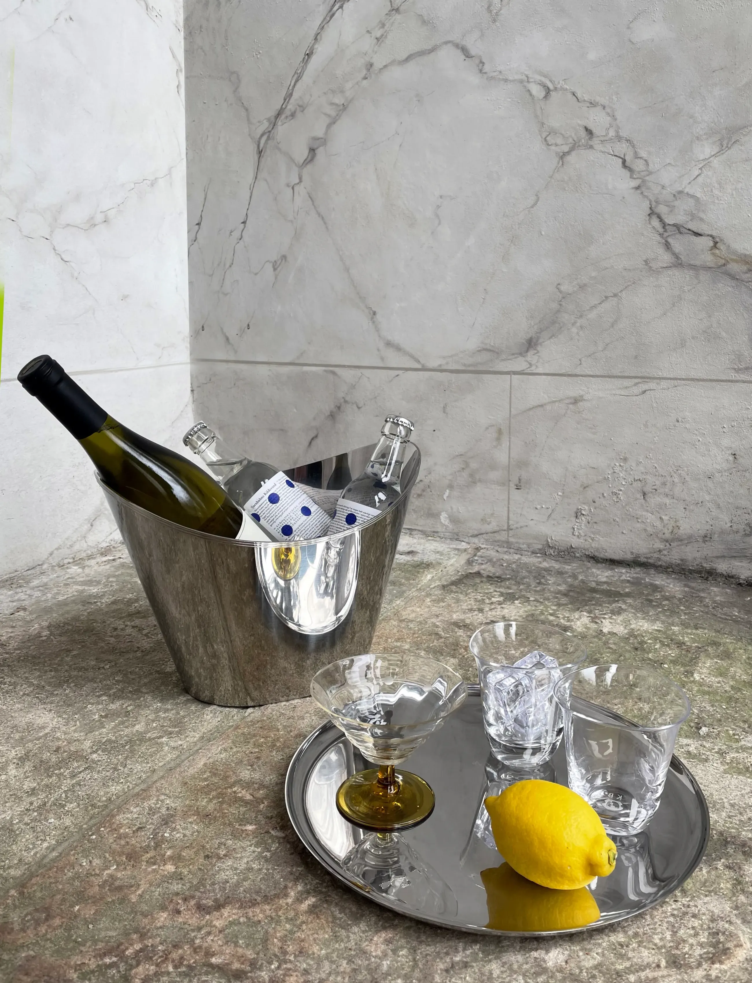 Kay Bojesen - Champagne cooler, polished steel - seaux à glace - steel - 5