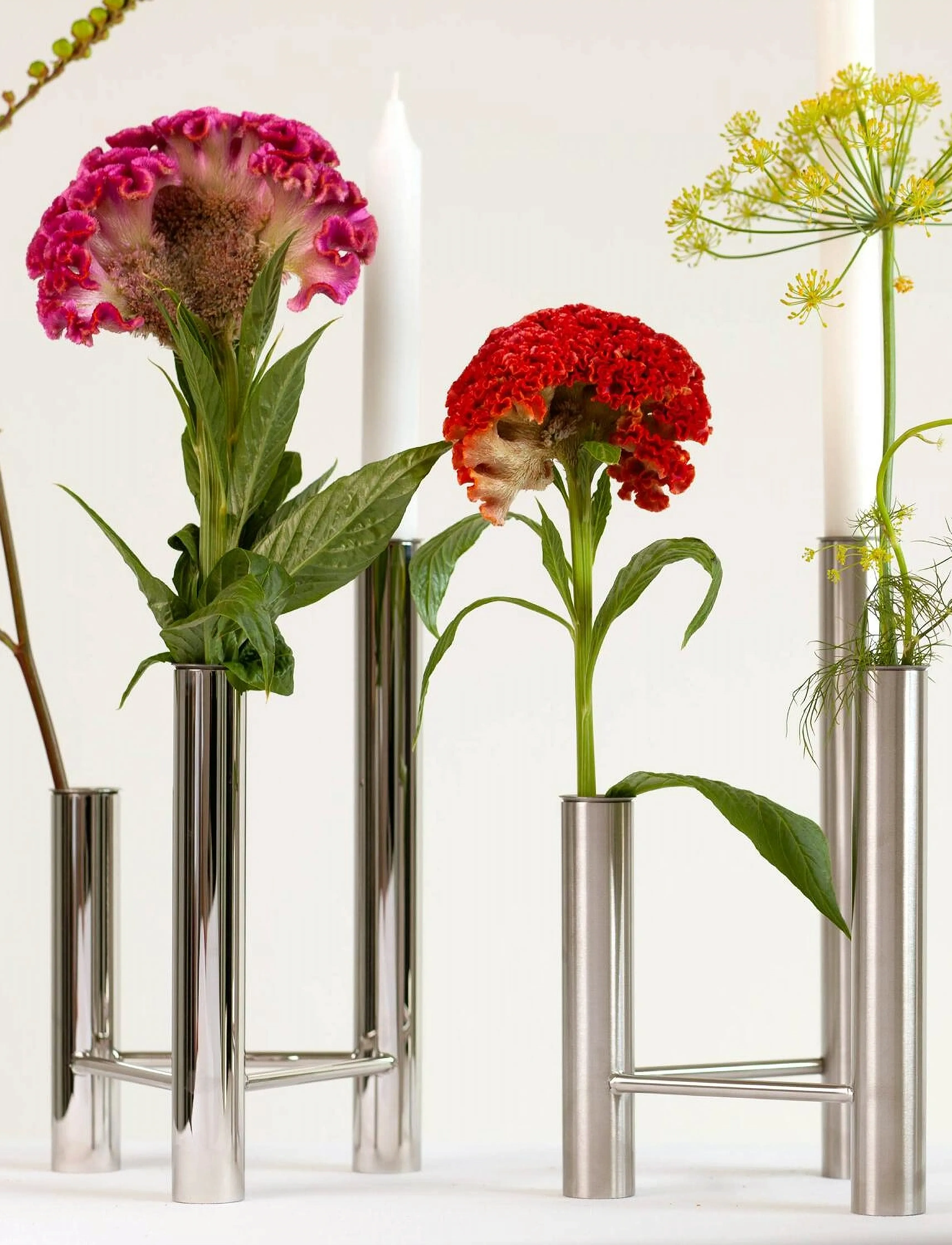 Kay Bojesen - Vase and candlestick, VISTA - achat par prix - matte steel - 2