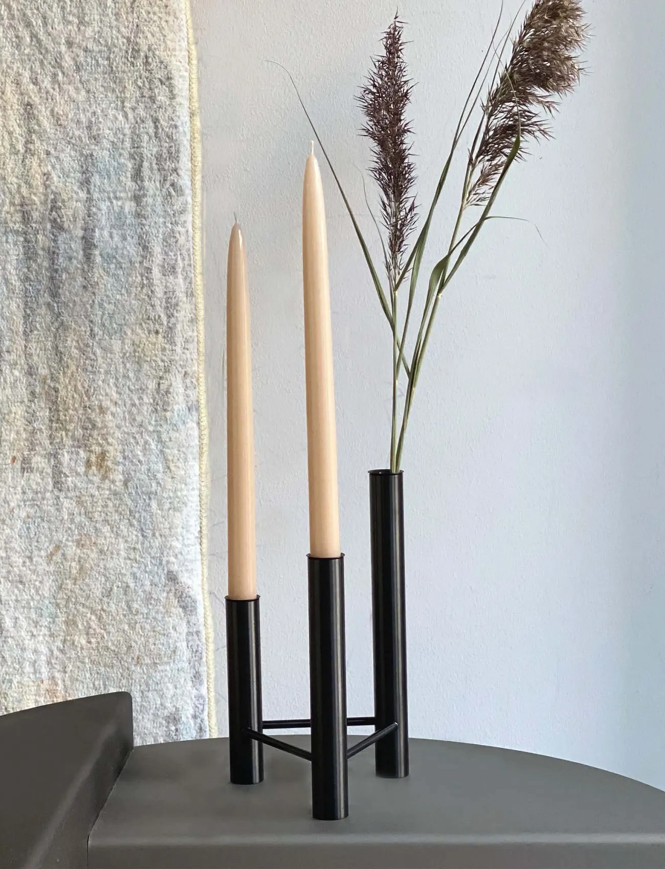 Kay Bojesen Vista Vase Og Lysestage, H:25.5 cm, Vases, Schwarz - Other Homeware