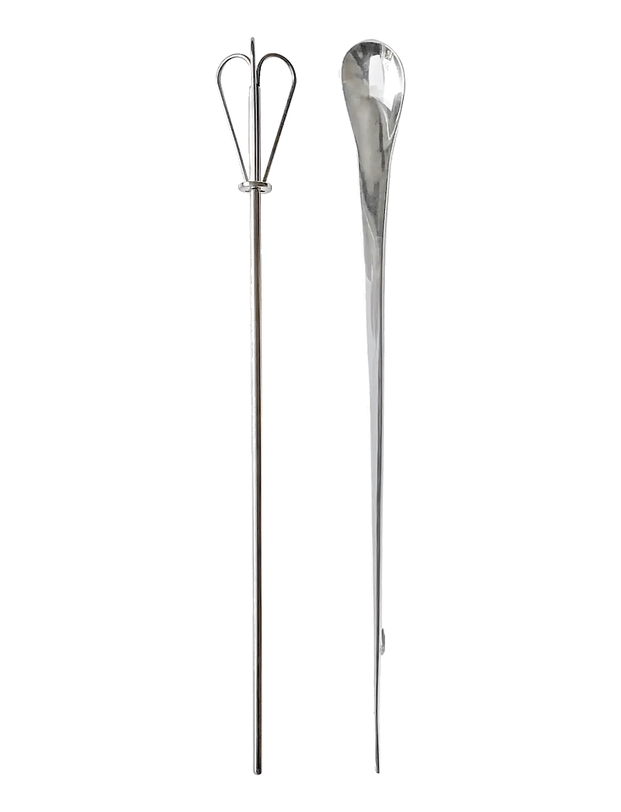 Kay Bojesen - Cocktail set, whisk and spoon, 2 pcs - Šeikerid ja kokteilivahendid - steel - 1
