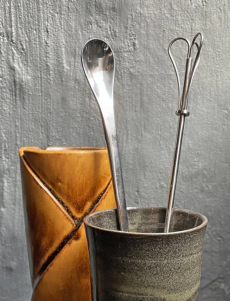 Kay Bojesen - Cocktail set, whisk and spoon, 2 pcs - Šeikerid ja kokteilivahendid - steel - 1