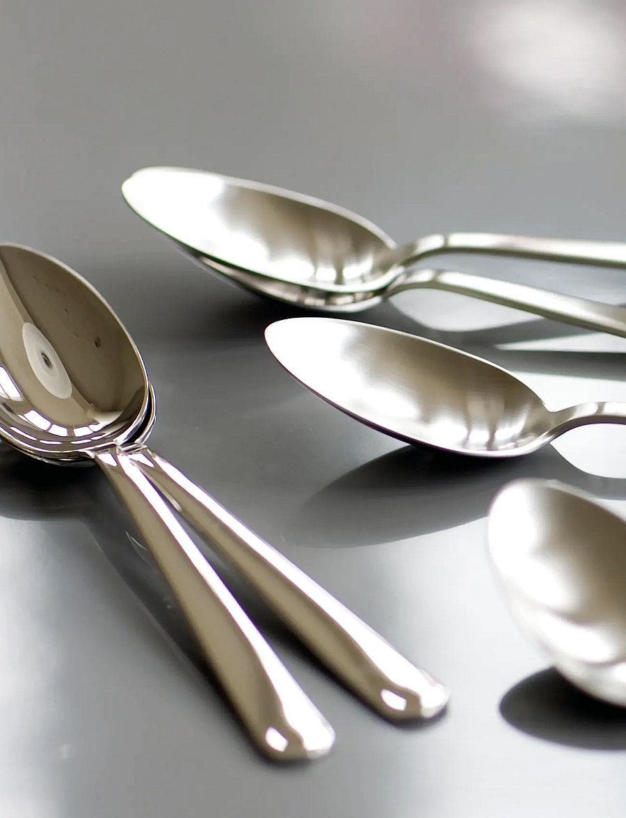Kay Bojesen - Dinner spoon, Matte steel, Grand Prix - steel - 0