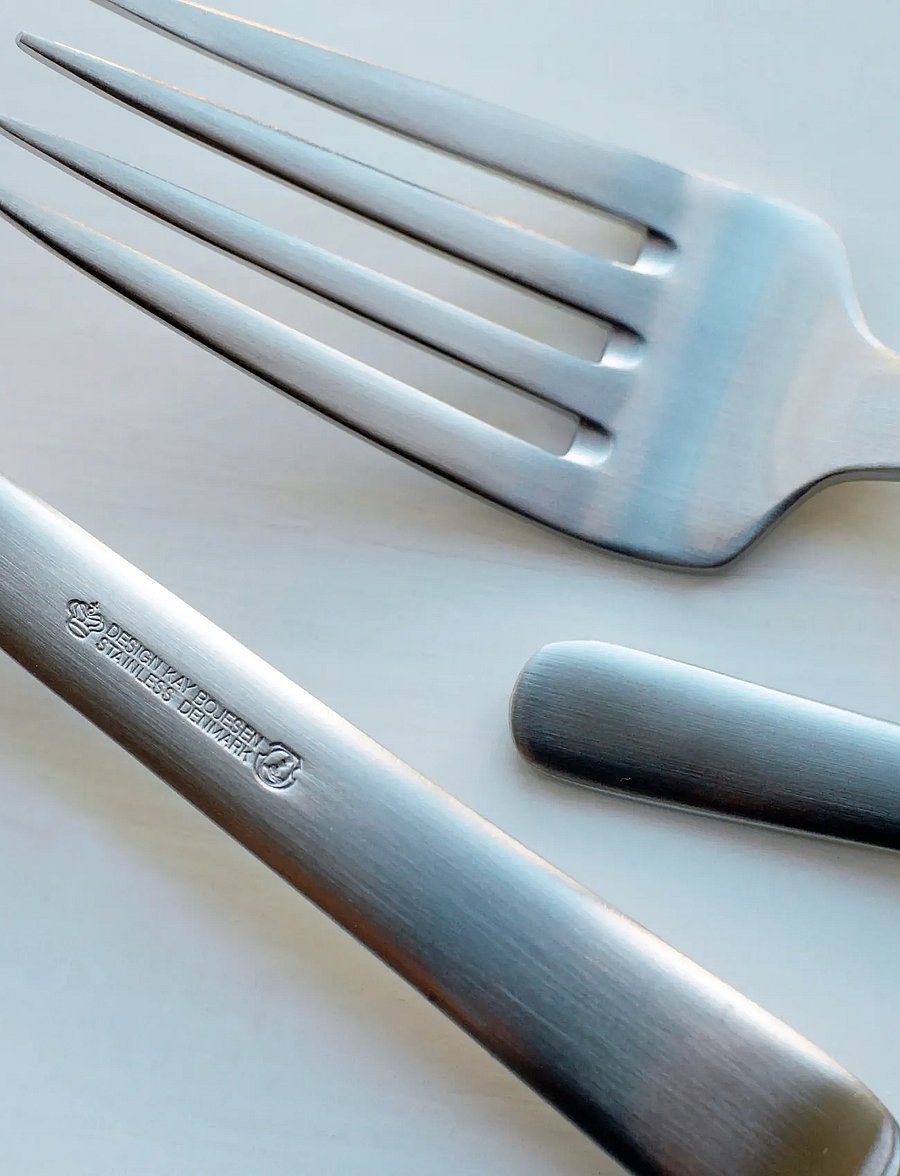 Kay Bojesen - Dinner fork, Matte steel, Grand Prix - steel - 3