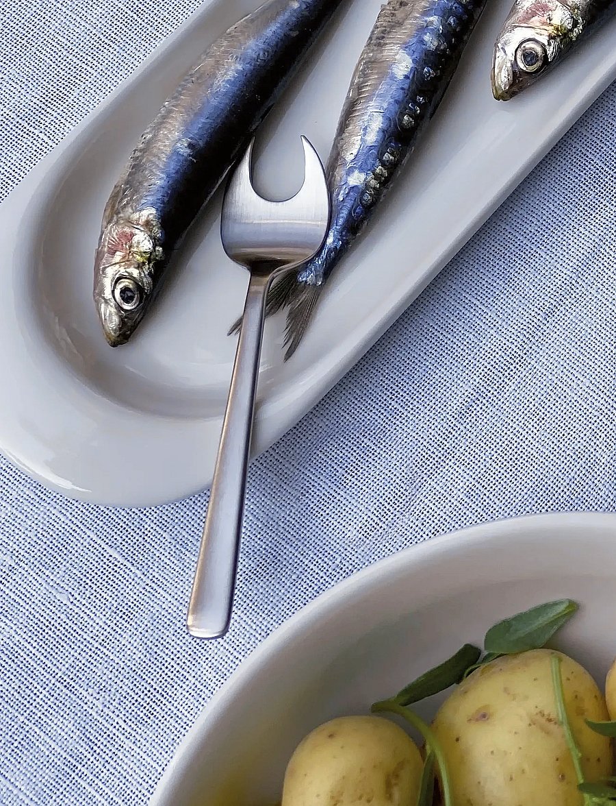 Kay Bojesen - Oyster fork, Matte steel, Grand Prix - gabeln - steel - 4