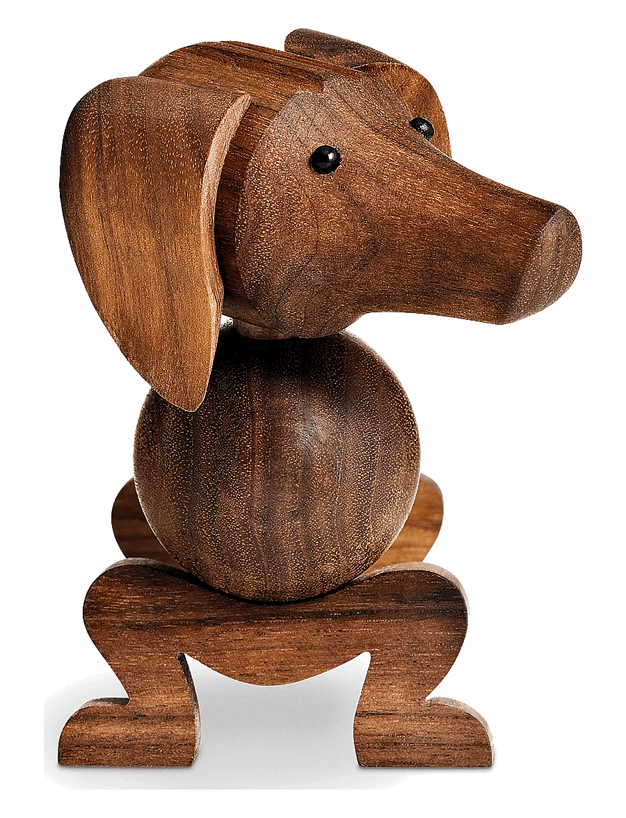 Kay Bojesen - Hund - trefigurer - walnut - 2
