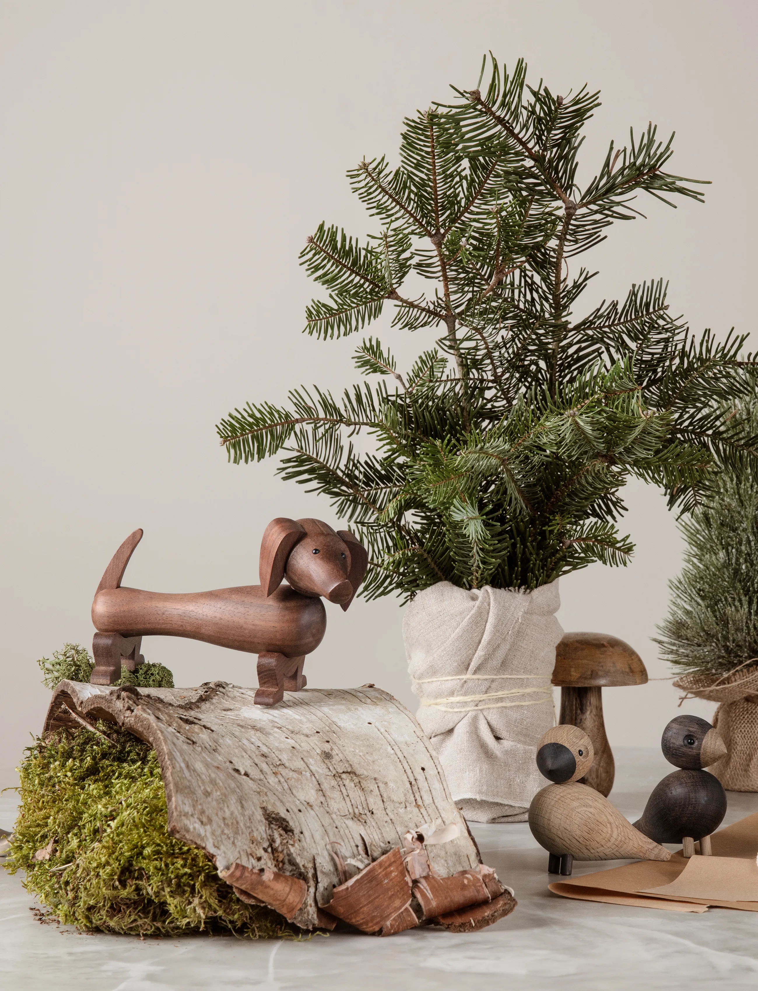 Kay Bojesen - Hund - trefigurer - walnut - 4
