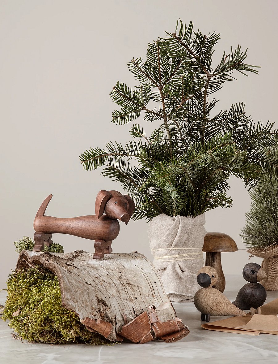 Kay Bojesen - Hund - trefigurer - walnut - 4