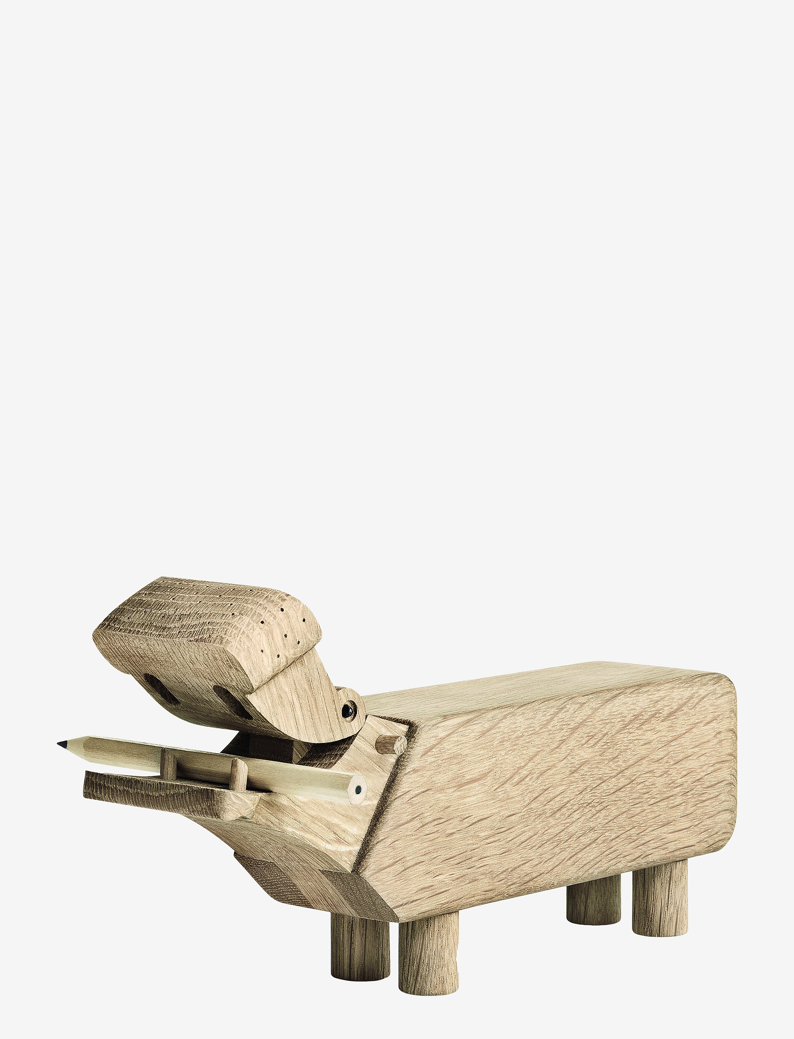 Kay Bojesen Flodhest, One Size, Decorative Accessories-details, Beige - Wooden Figures, Homeware