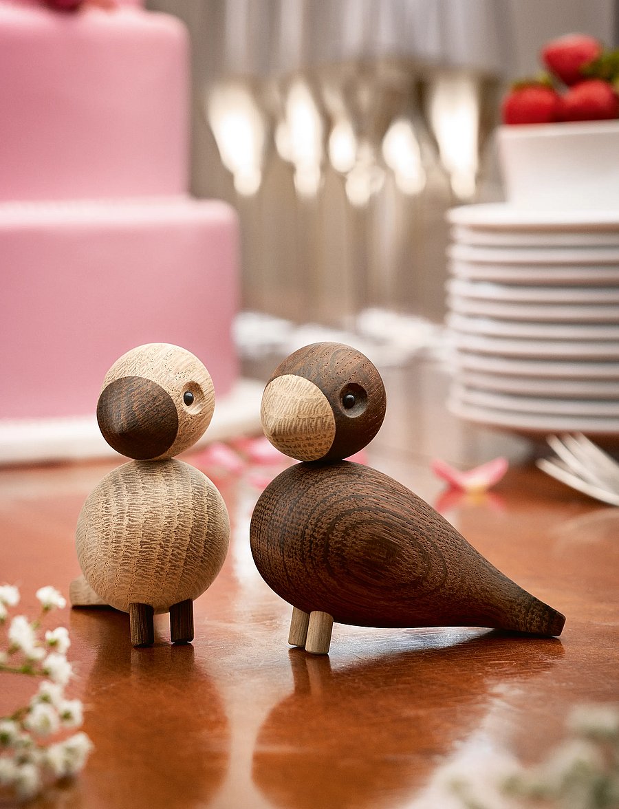 Kay Bojesen - Lovebirds 1 Pair - shop by price - oak/smoked oak - 3