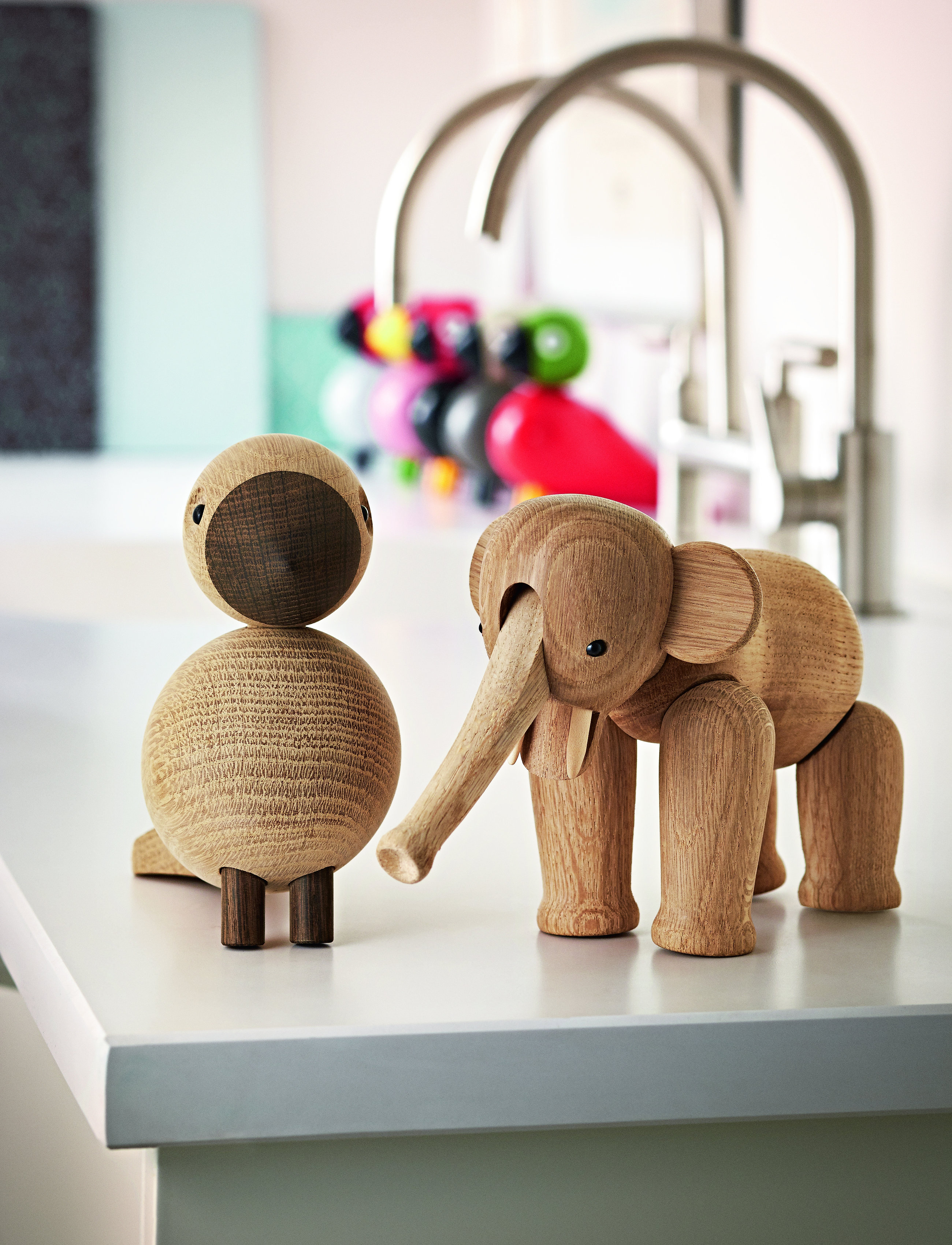 Kay Bojesen Elefant Lille, H13 cm, Decorative Accessories-details, Beige - Wooden Figures, Homeware