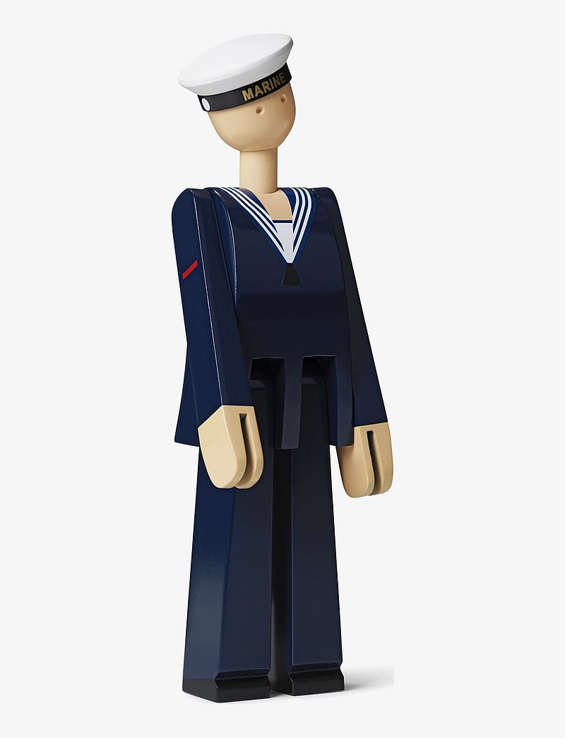 Kay Bojesen - Marine mørk blå/hvit - trefigurer - dark blue/white - 2