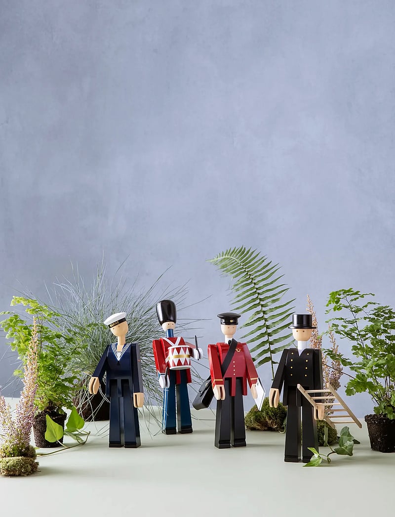 Kay Bojesen - Marine mørk blå/hvit - trefigurer - dark blue/white - 0