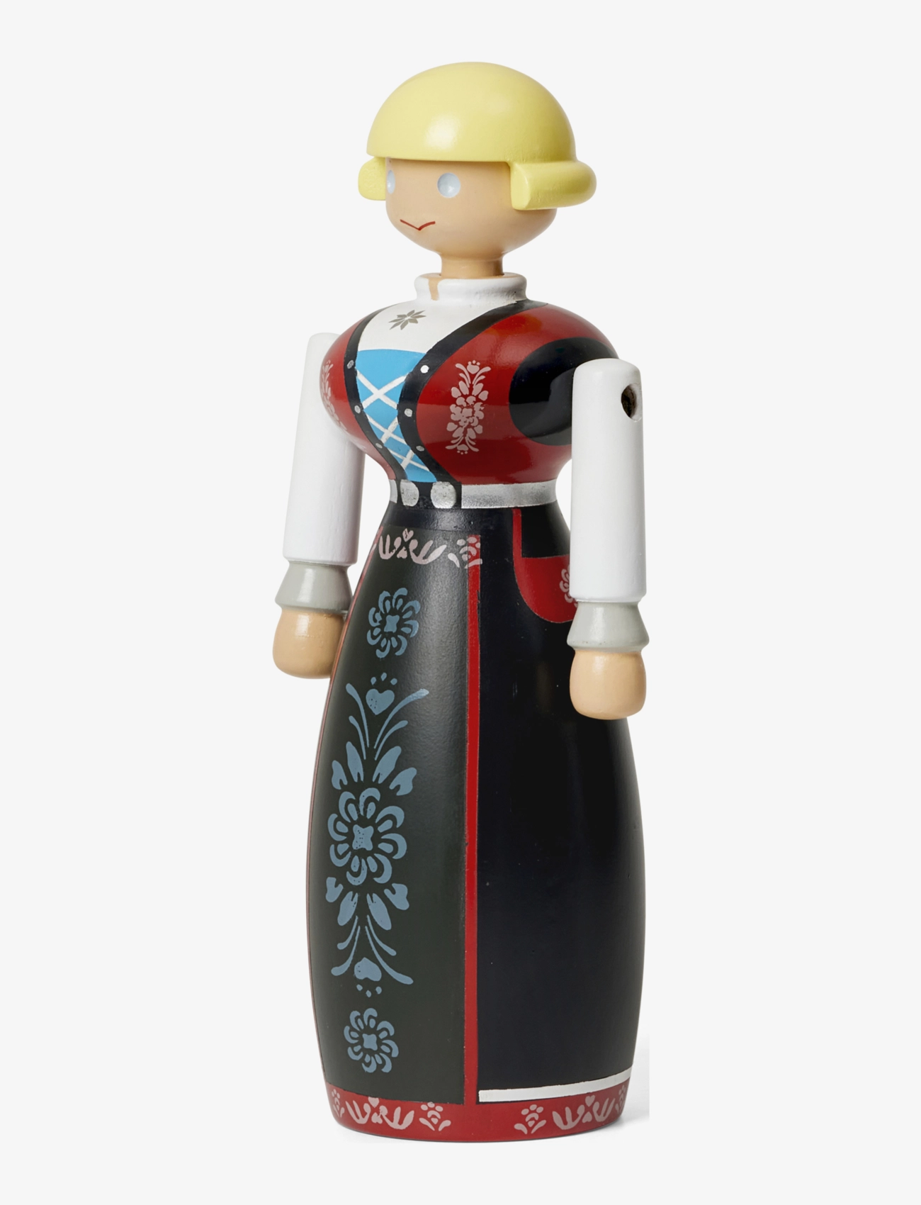 Kay Bojesen - Norwegian Bunad Woman black/red/white - figurines en bois - black/red/white - 1