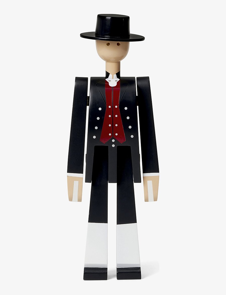 Kay Bojesen - Norwegian Bunad Man black/red/white - figurines en bois - black/red/white - 1